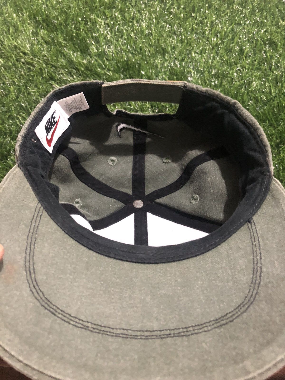 Nike × Vintage NIKE CAP OLIVE IRON LOGO VINTAGE Size ONE SIZE - 8 Thumbnail