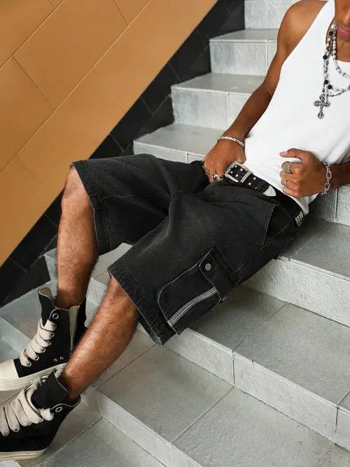 Japanese Brand × Vintage OPIUM Y2K Goth rap vintage jorts shorts Size US 30 / EU 46 - 1 Thumbnail