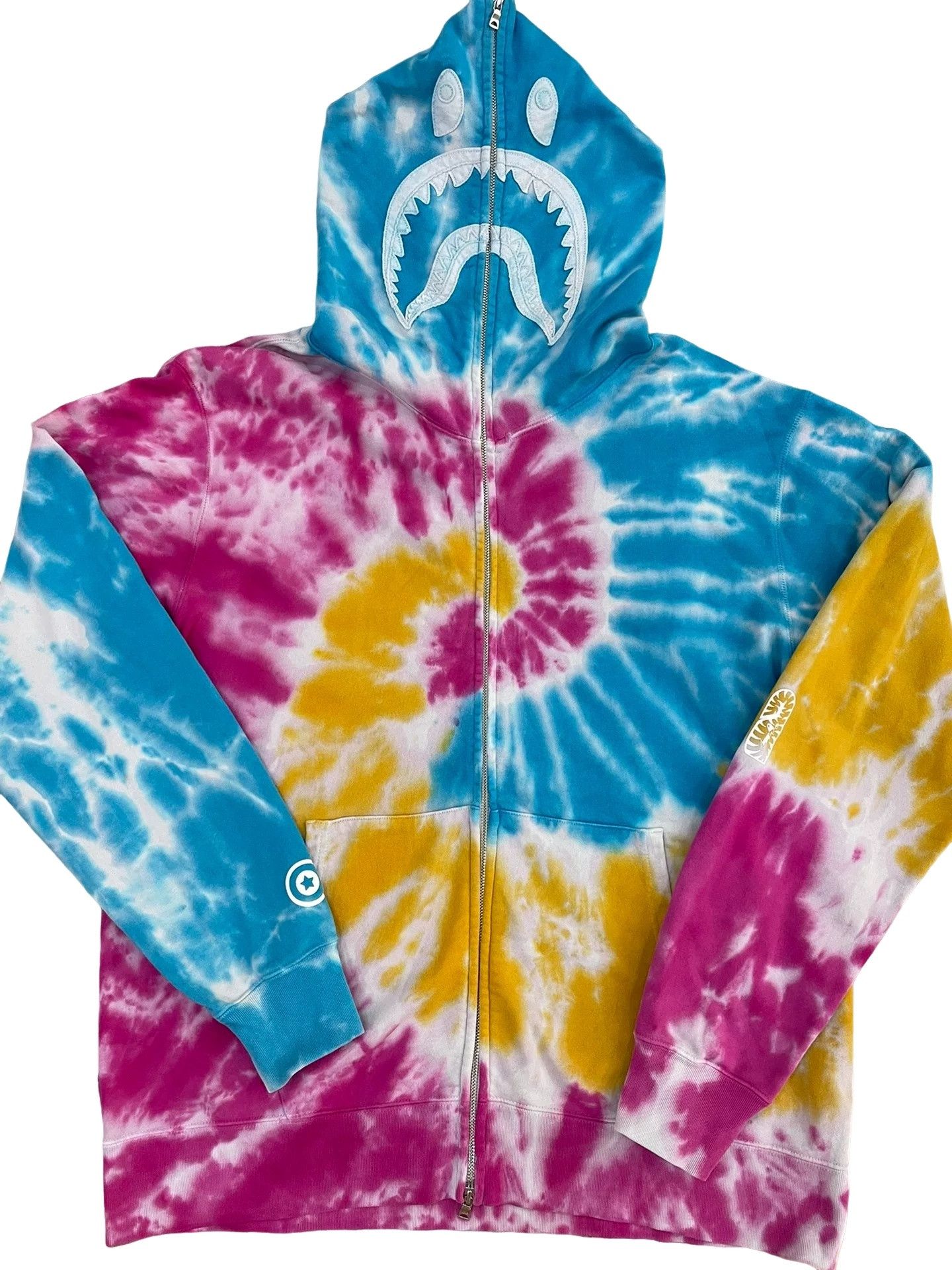 Bape BAPE Tie Dye Shark Hoodie Size XXL Size US XXL / EU 58 / 5 - 1 Thumbnail