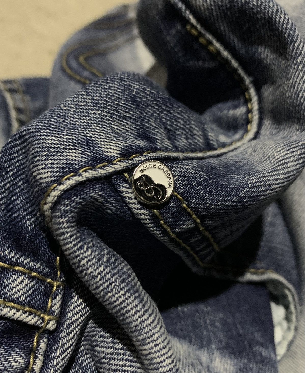Dolce & Gabbana × Vintage 2000's D&G Vintage Brushed Jeans Size US 31 - 6 Thumbnail