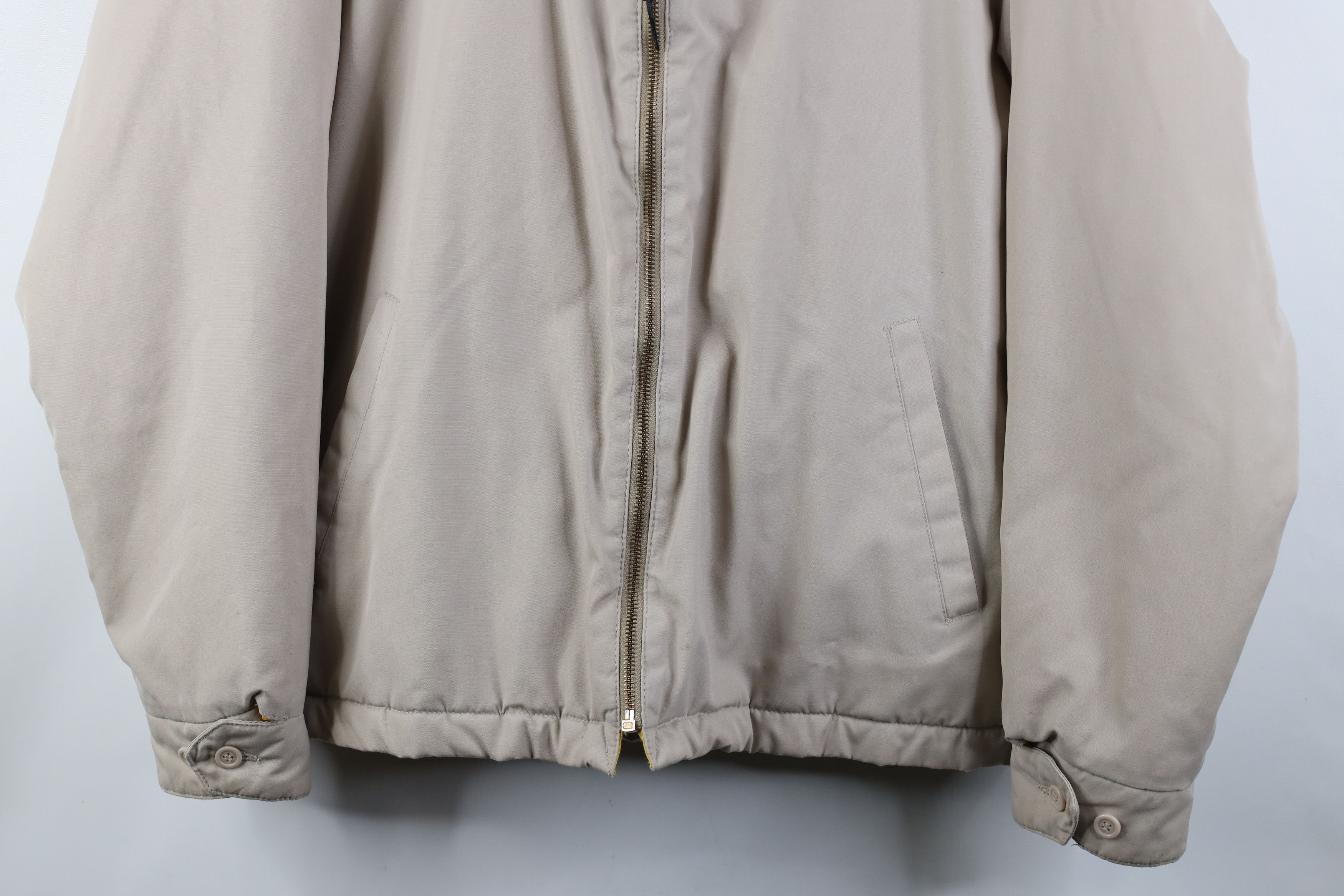 Vintage Vintage 70s Streetwear Puffer Cafe Racer Bomber Jacket Beige Size US XXL / EU 58 / 5 - 3 Thumbnail