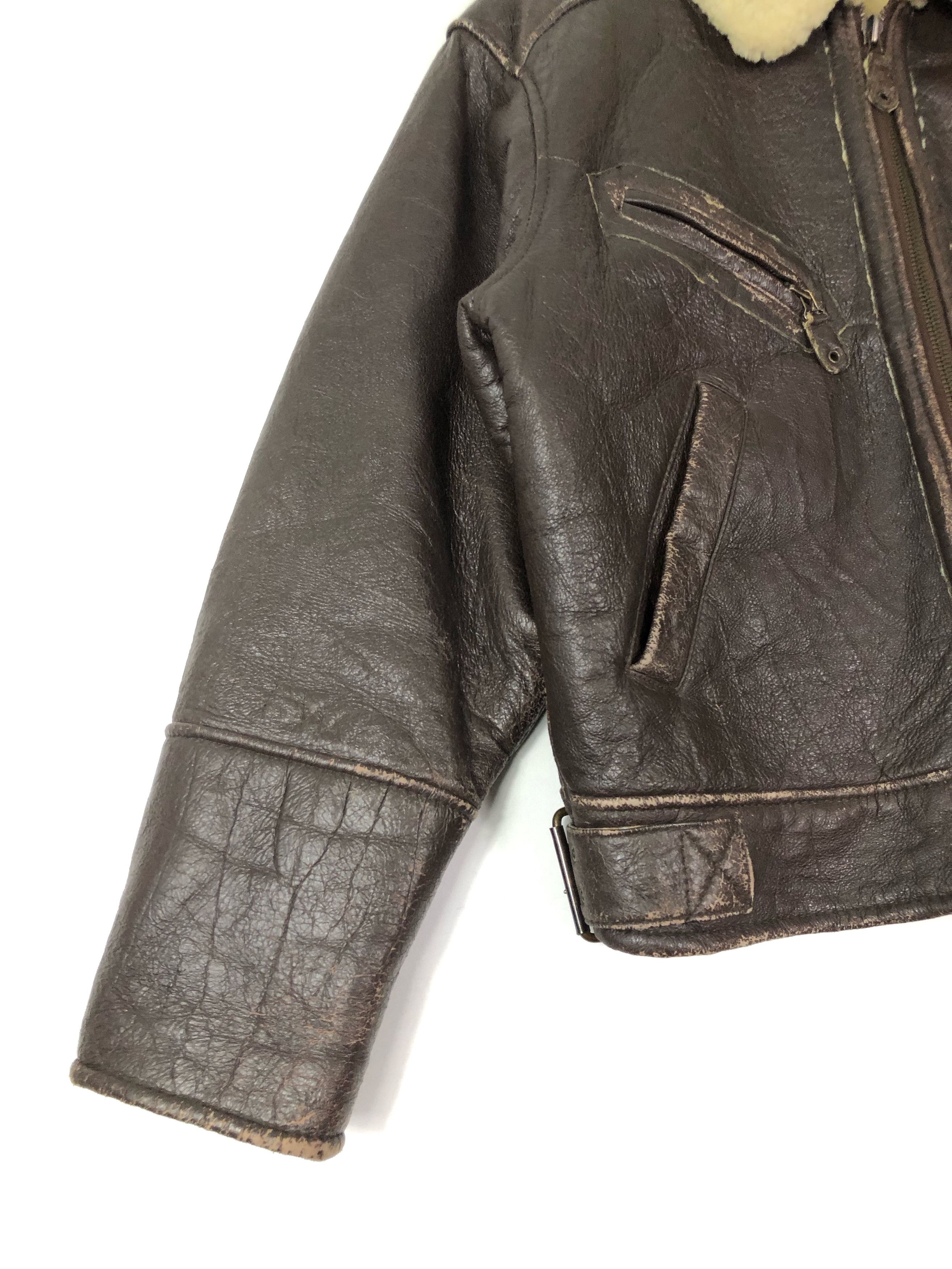 Vintage RARE🔥80’S POINT B3 SHEARLING SHEEPSKIN AVIATOR TURKEY MADE Size US L / EU 52-54 / 3 - 7 Thumbnail