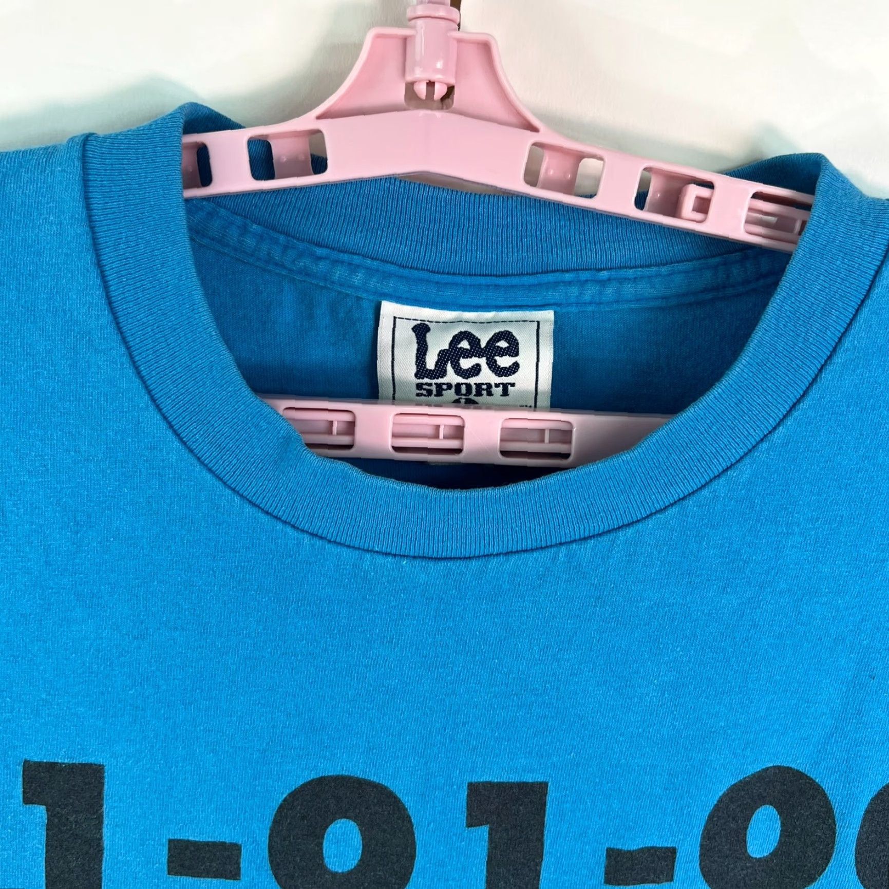 Lee VINTAGE Y2K The Mark Of The Millennium Blue T-Shirt Lee Sport L Men Crew Neck Short Sleeve Knit Cotton Blue Adults Mens Regular Size L Size US L / EU 52-54 / 3 - 3 Thumbnail