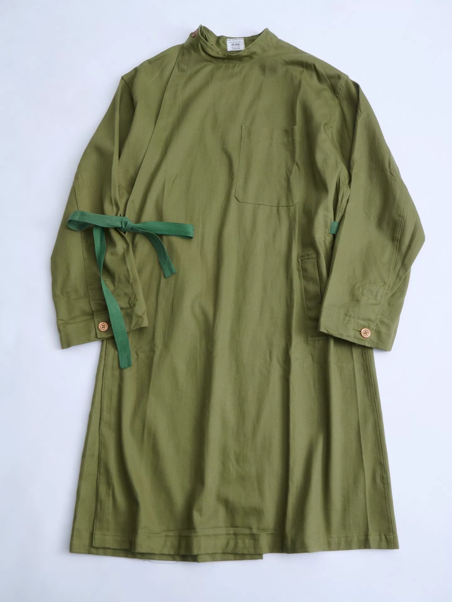 Other British Army 60s Wartime Nurse Waist-Tie Gown Deadstock M Size US M / EU 48-50 / 2 - 8 Thumbnail