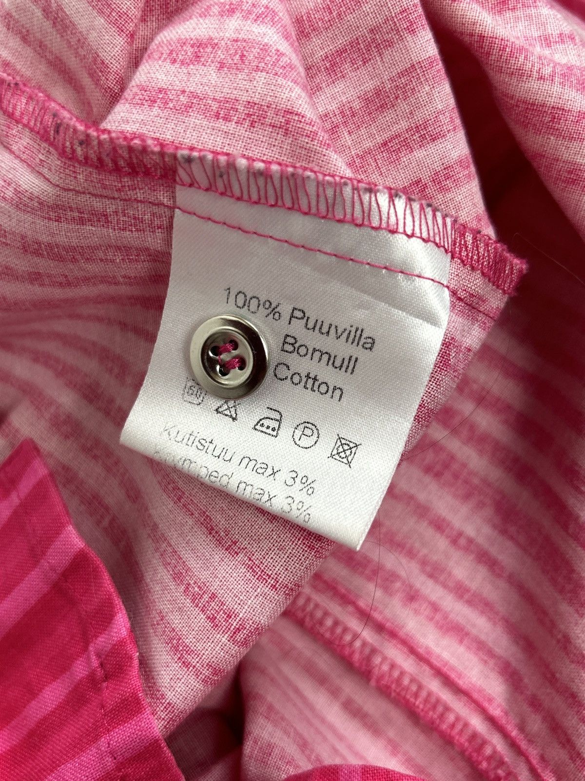 Marimekko Marimekko Jokapoika Metal Button Striped Shirt Pink Size XS Size XS / US 0-2 / IT 36-38 - 9 Thumbnail