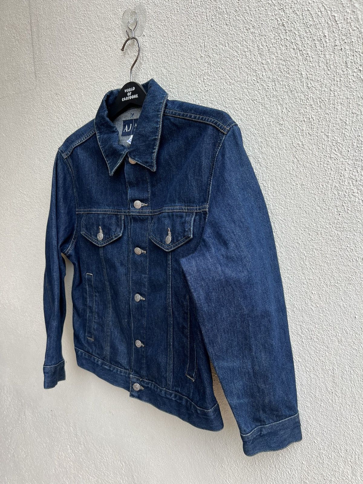 Armani AJ Armani Jeans Indigo 002 Series Denim Trucker Jacket Size US M / EU 48-50 / 2 - 8 Thumbnail