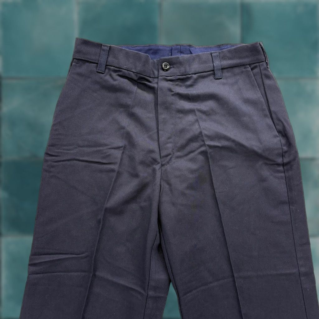 Vintage Fyrban Flame Resistant Work Pants Mens 36 Blue Indura Ultra Soft FR HRC2 NWT Pants Mens Blue 36 Flame-Resistant Workwear Chino Flat Front Pockets Logo Size US 36 / EU 52 - 1 Thumbnail