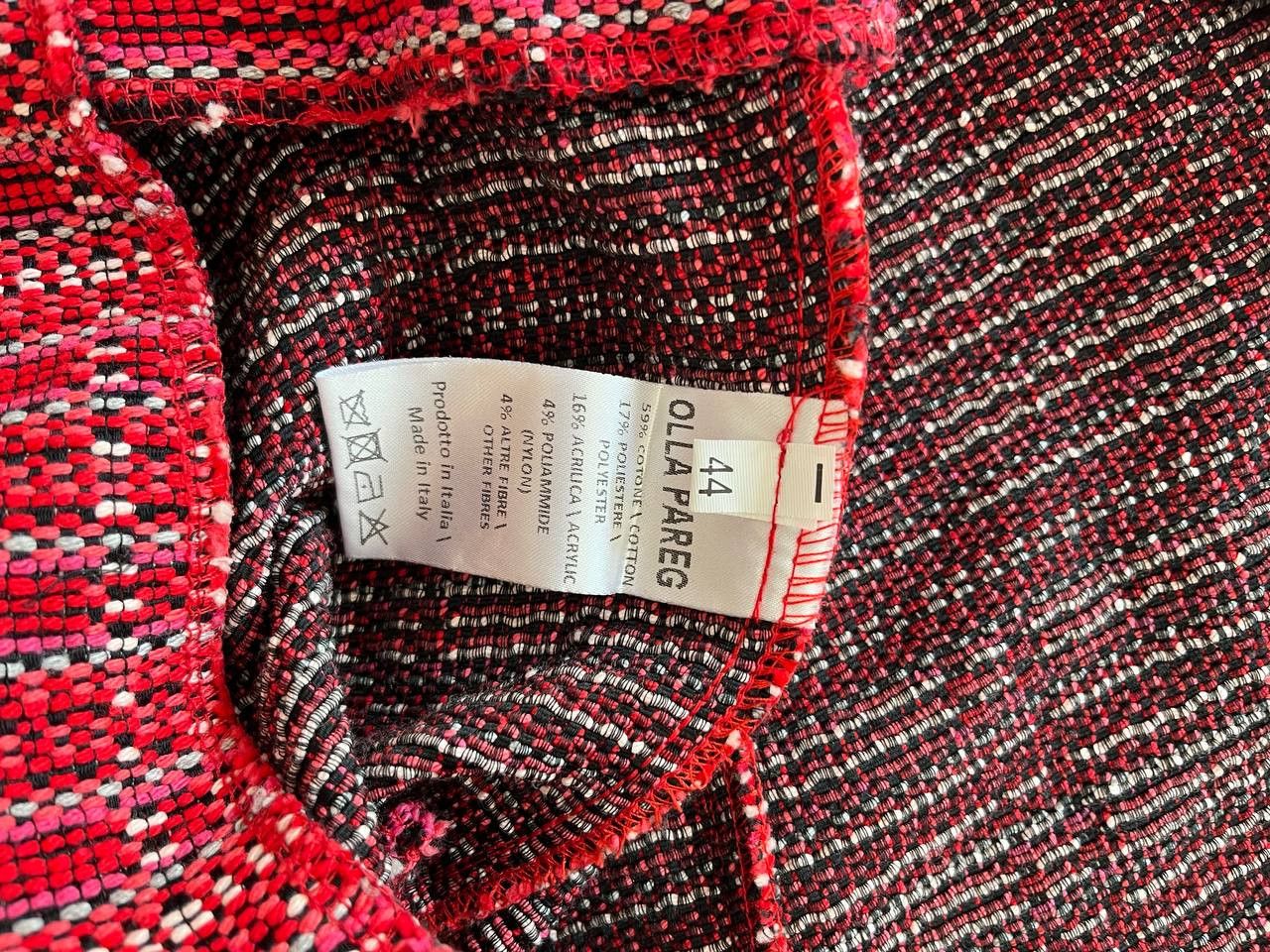 Other × Vintage Olla Pareg red knitted jacket with braid, coins and beads Size M / US 6-8 / IT 42-44 - 8 Thumbnail