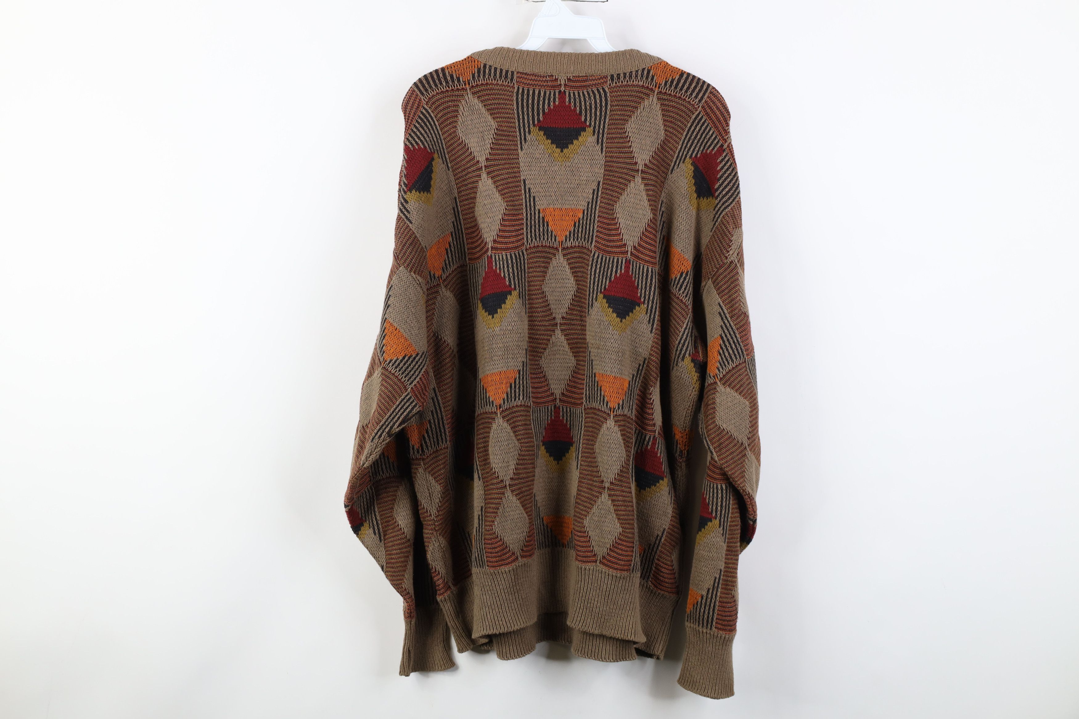 Vintage Vintage 90s Coogi Style Rainbow Diamond Knit Sweater USA Size US L / EU 52-54 / 3 - 8 Thumbnail