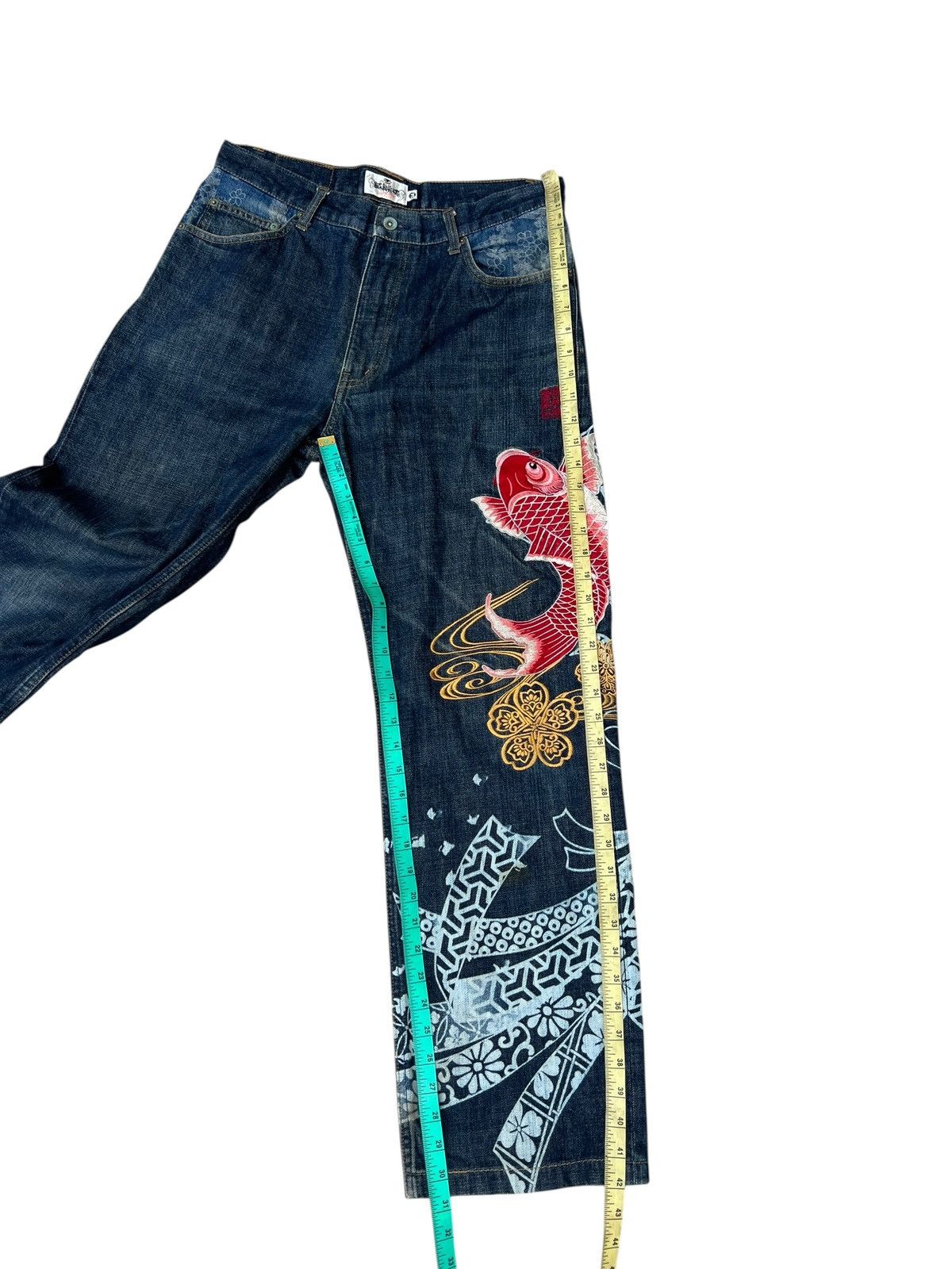 Karakuri Tamashii Karakuri Tamashi Embroidery Denim Multi Pocket Jeans Size US 34 / EU 50 - 6 Thumbnail