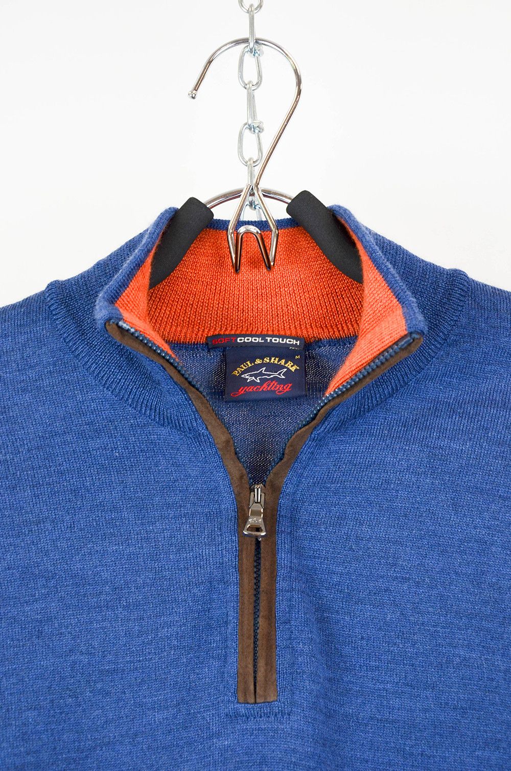 Paul & Shark PAUL & SHARK Wool Blue Quarter-Zip Sweater - M Size US M / EU 48-50 / 2 - 2 Thumbnail