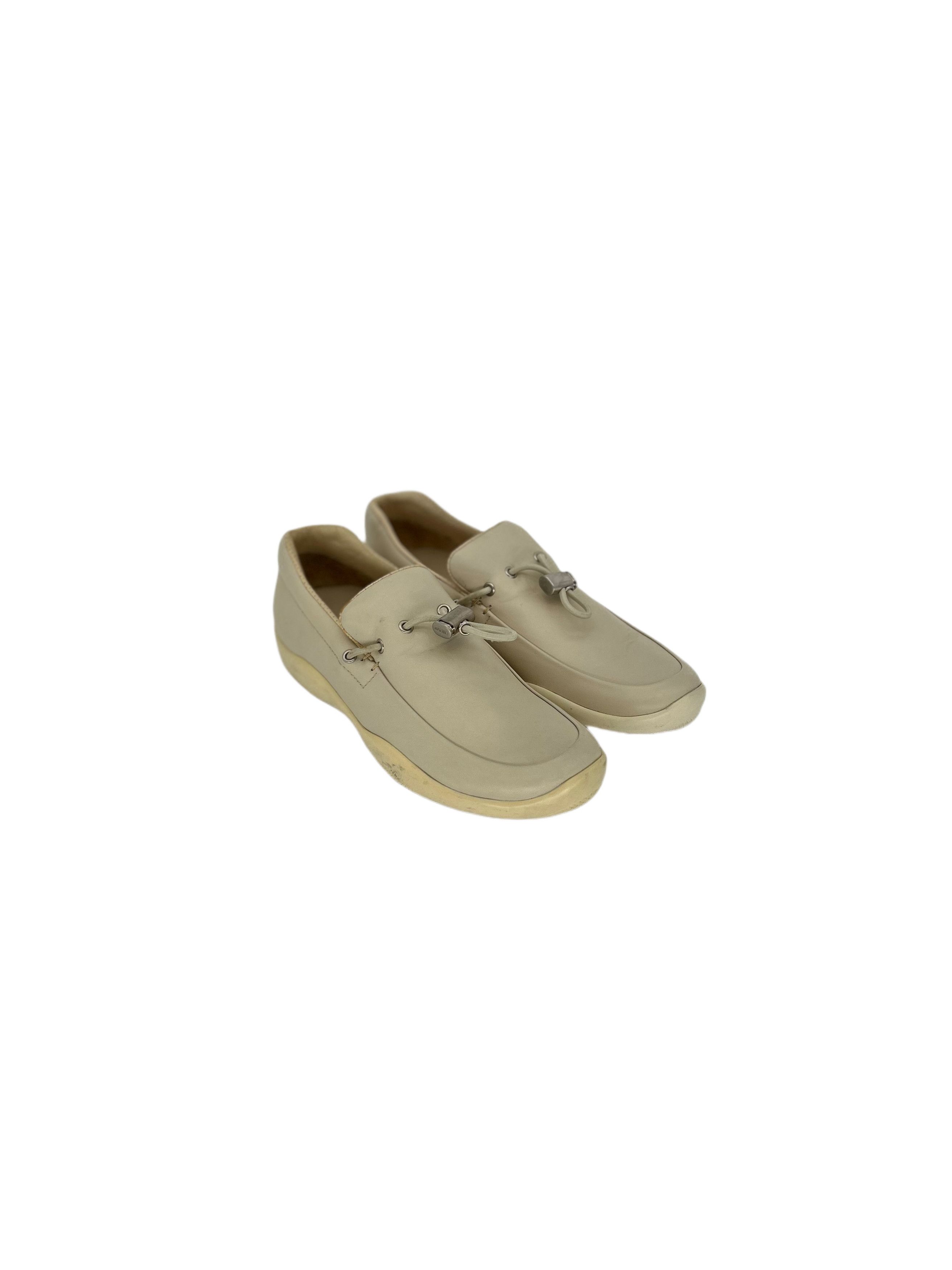 Prada Prada Linea Rossa White Classic Loafers With Toggle Size US 7 / EU 40 - 1 Thumbnail