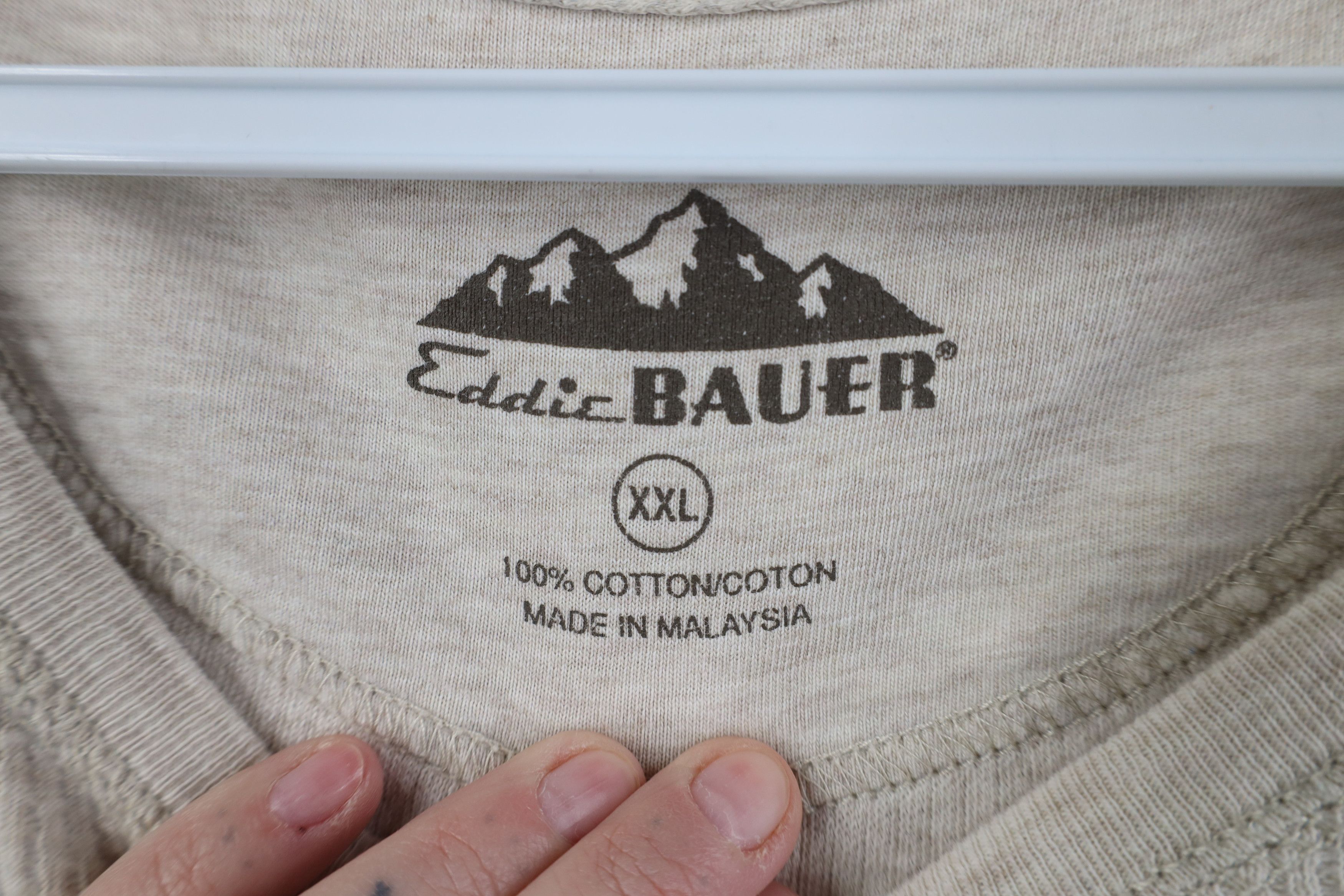 Eddie Bauer Vintage Y2K Eddie Bauer Waffle Knit Long Sleeve T-Shirt Size US XXL / EU 58 / 5 - 5 Thumbnail
