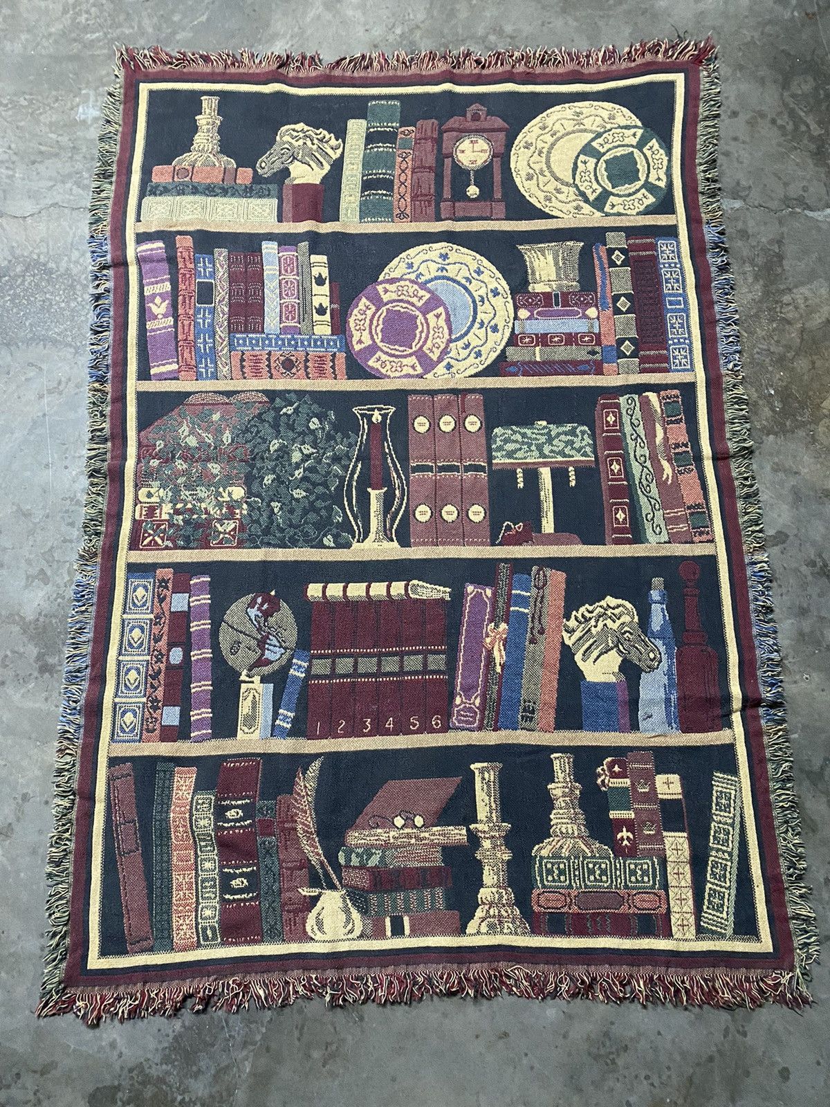 Other Goodwin Weavers Library Bookshelf Throw Blanket Vintage Size ONE SIZE - 1 Thumbnail