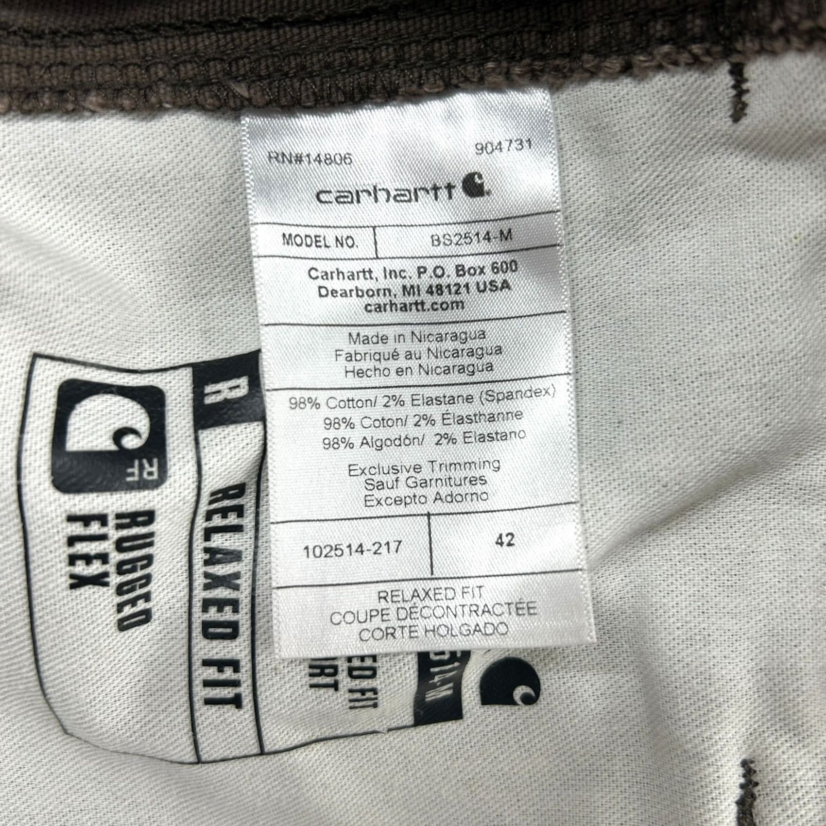 Carhartt Carhartt Shorts Mens 42 Brown Cargo Relaxed Canvas Stretch Workwear Casual 5-Pocket Inseam 10in Carhartt Logo Pockets Cotton Cotton Brown USA 90s? Size US 42 / EU 58 - 5 Thumbnail