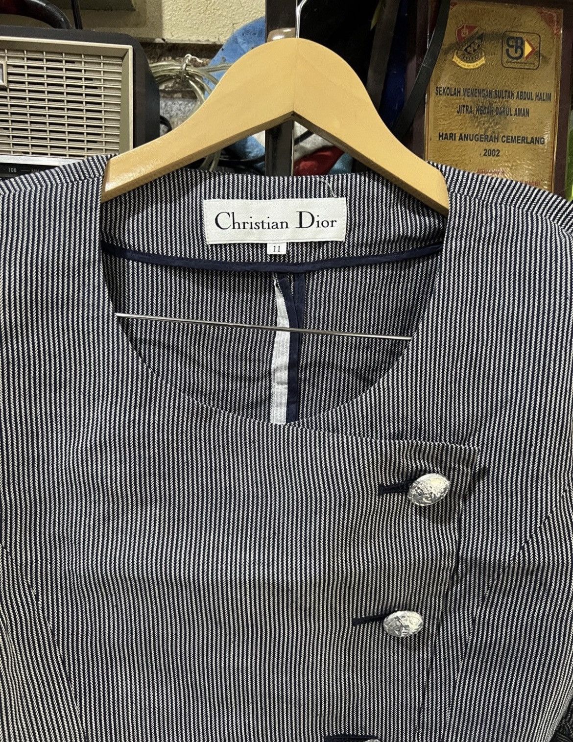 Christian Dior Monsieur 🔥Vintage Christian Dior Button Up Cropped Shirt Size S / US 4 / IT 40 - 3 Thumbnail