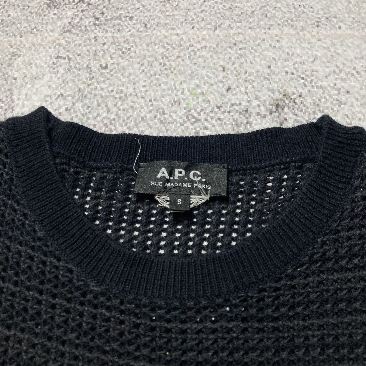 A.P.C. A.P.C. Semi-Sheer Transparency Knit Sweatshirt Charcoal Size US M / EU 48-50 / 2 - 13 Thumbnail