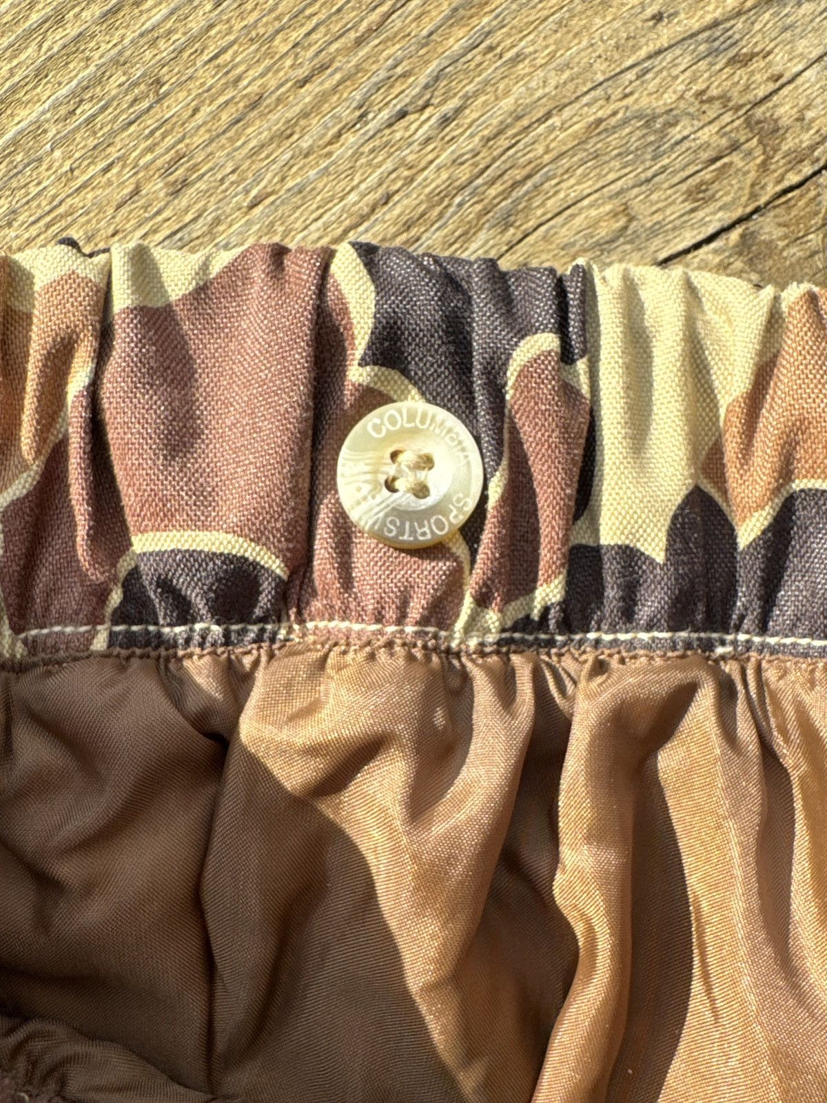 Columbia VTG Columbia Mens Size LARGE Duck Camo Nylon Rain Pants Size US 36 / EU 52 - 4 Thumbnail