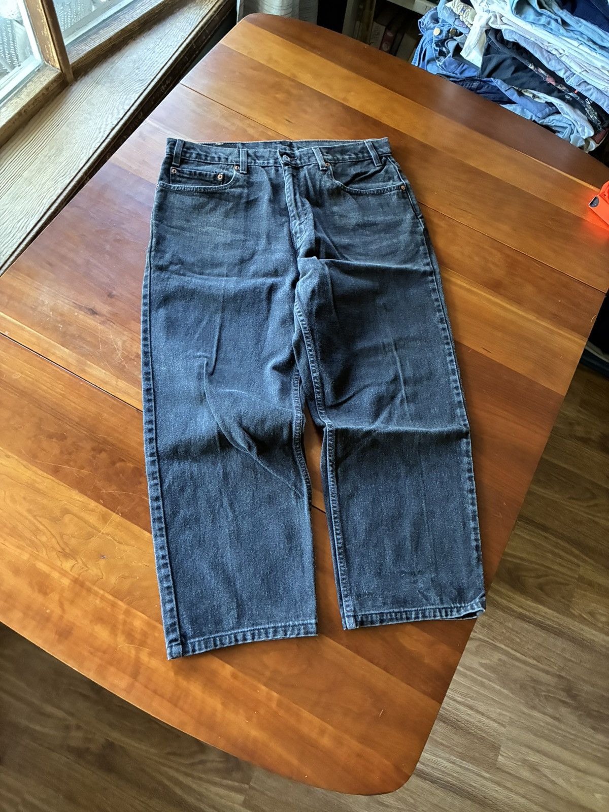 Levi's Vintage 90s Levi’s 550 black loose fit denim Size US 35 - 4 Thumbnail
