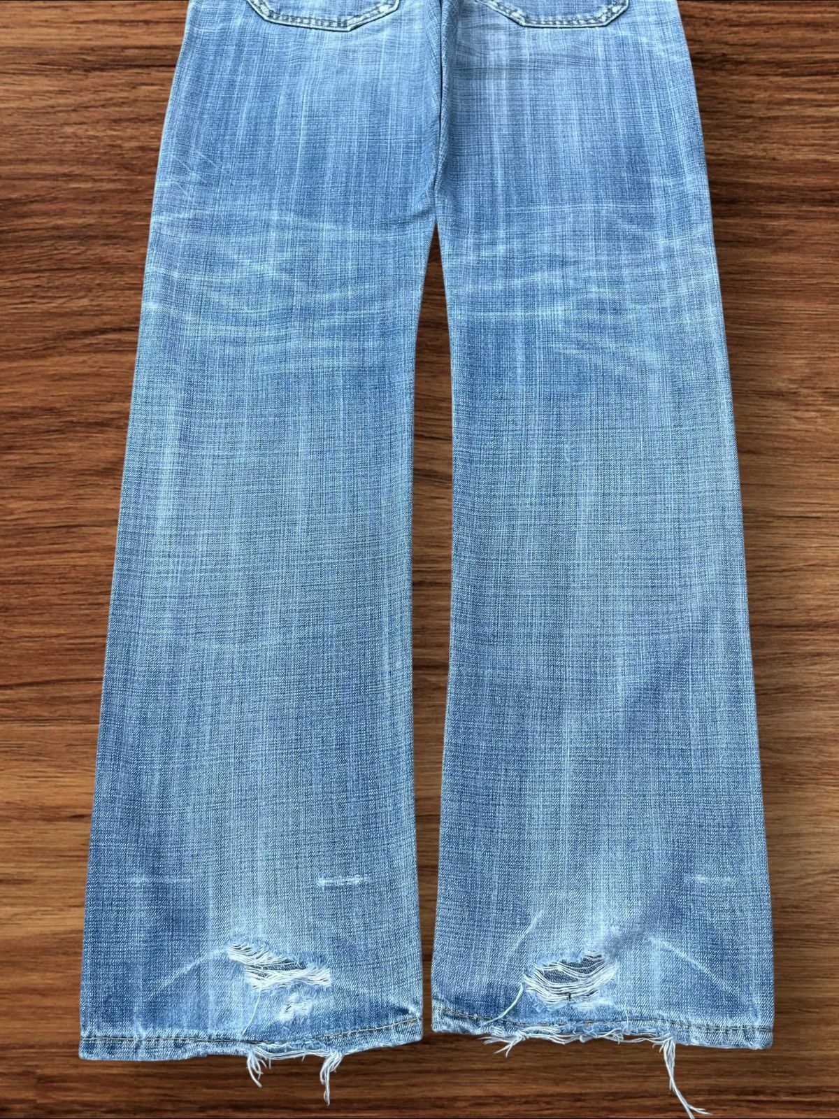 Japanese Brand Vintage Japanese Ant Gauge Distressed Frayed Leg Jeans Size US 30 / EU 46 - 8 Thumbnail