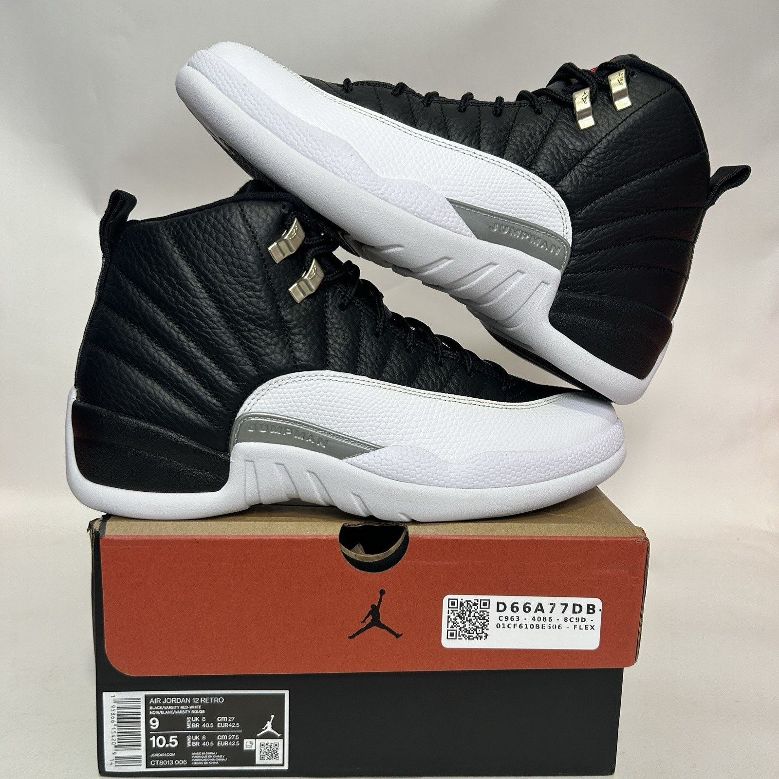 Jordan Brand Nike Air Jordan 12 Retro OG “Playoff/Black White” CT8013-006 Size US 9 / EU 42 - 1 Thumbnail
