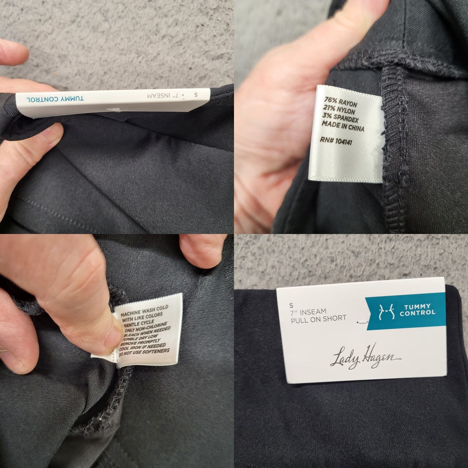 Vintage Lady Hagen Shorts Women's Size Small Classic Black Tummy Control Pull On Golf Size 28" / US 6 / IT 42 - 10 Thumbnail