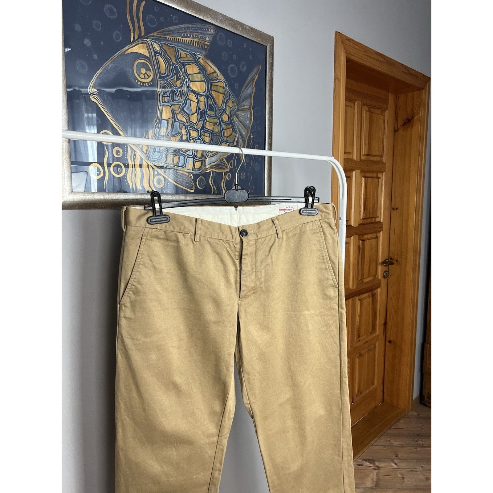 Prada Prada Milano Beige Tab Straight Chino Pants Size 54 Size US 38 / EU 54 - 4 Thumbnail