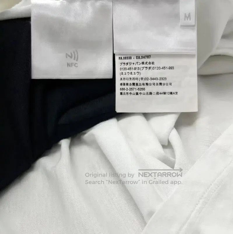 Miu Miu Miu Miu White Cotton Logo Cropped T-shirt . Size M / US 6-8 / IT 42-44 - 5 Thumbnail