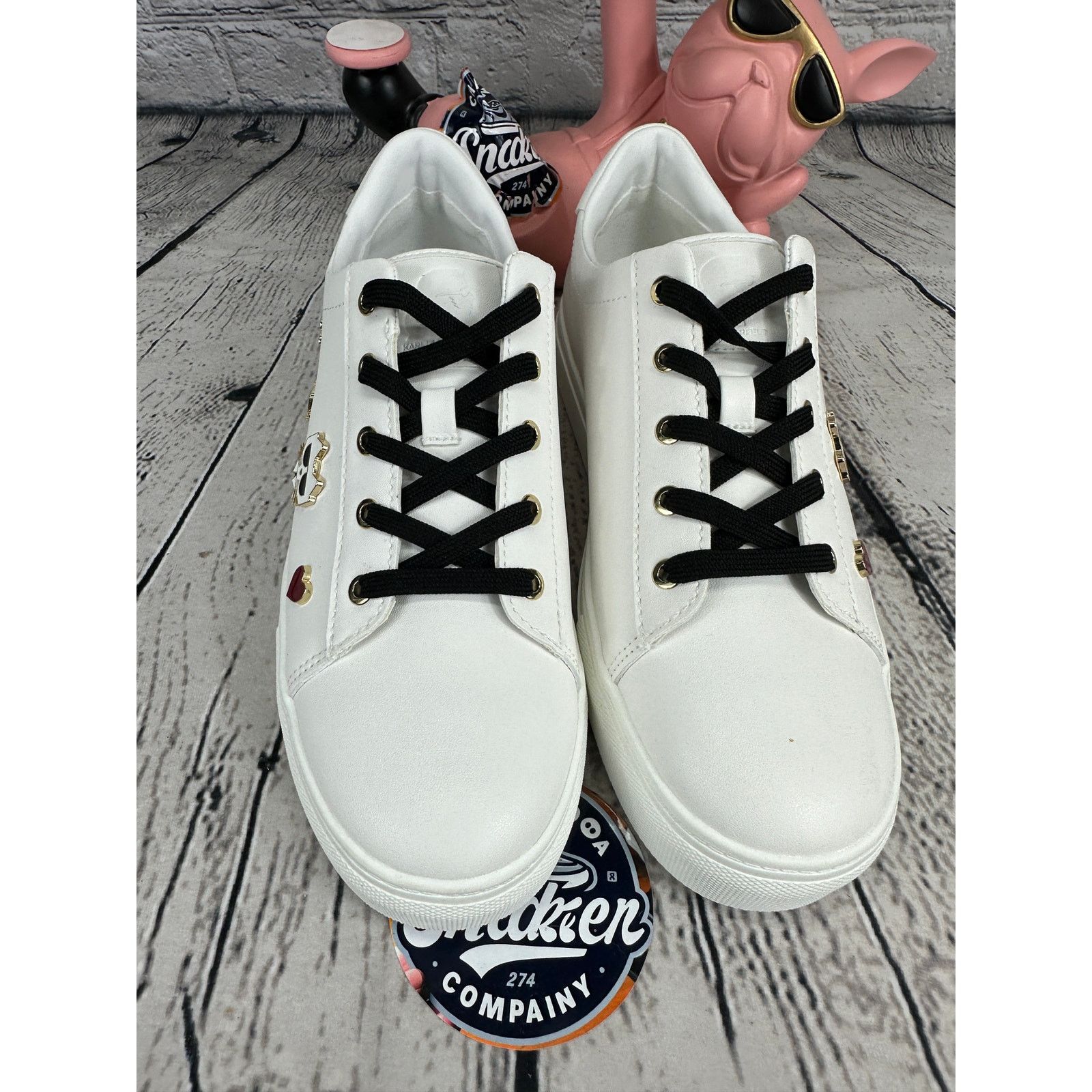Karl Lagerfeld Karl Lagerfeld Paris Cate Pins Shoes Womens 9 White Sneaker Size US 9 / IT 39 - 2 Thumbnail
