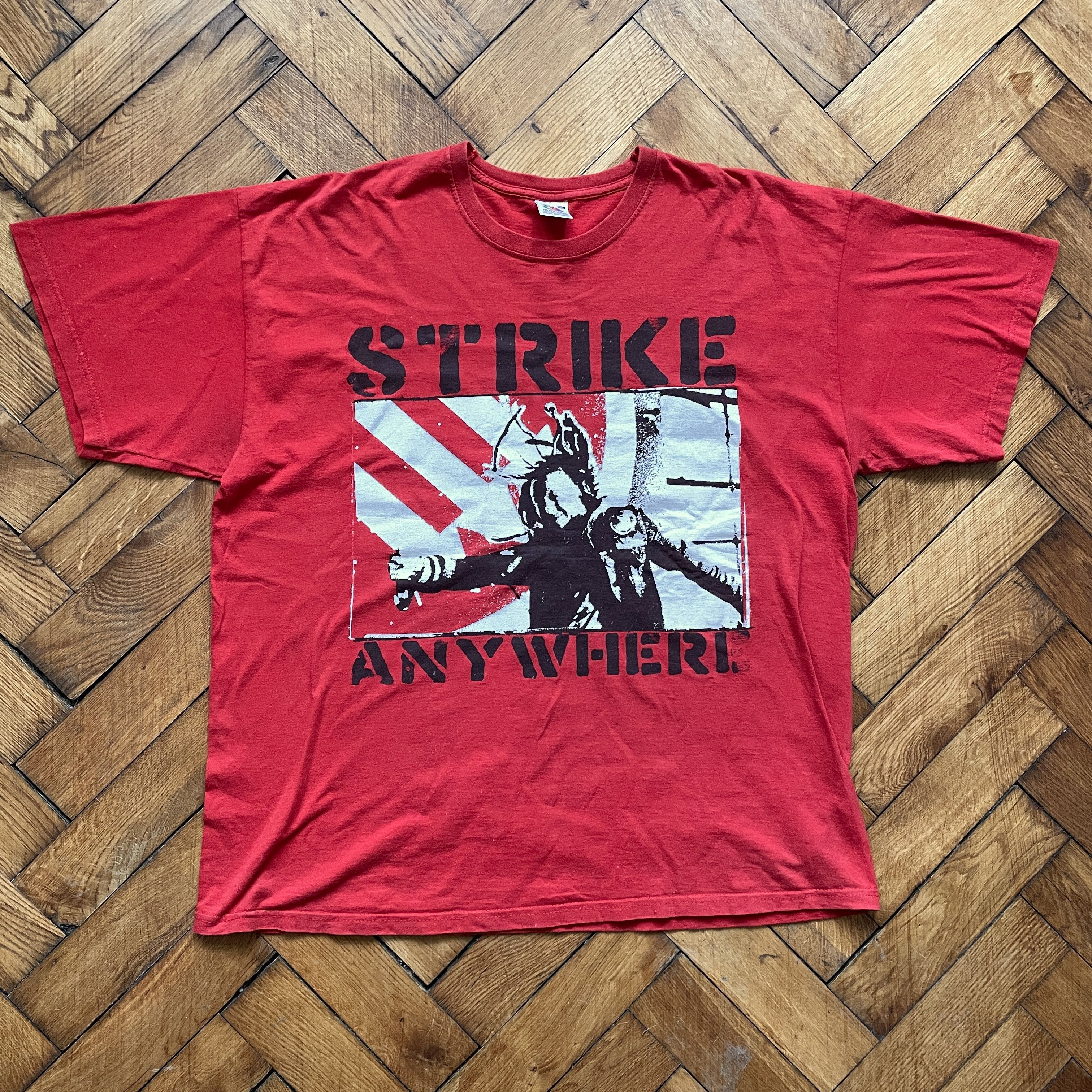 Vintage Vintage Strike Anywhere US Punk Rock Red Tee Tshirt Size XL Size US XL / EU 56 / 4 - 1 Thumbnail