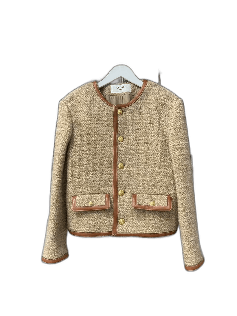Celine Celine Tweed Jacket with Golden Buttons Size US M / EU 48-50 / 2 - 1 Thumbnail
