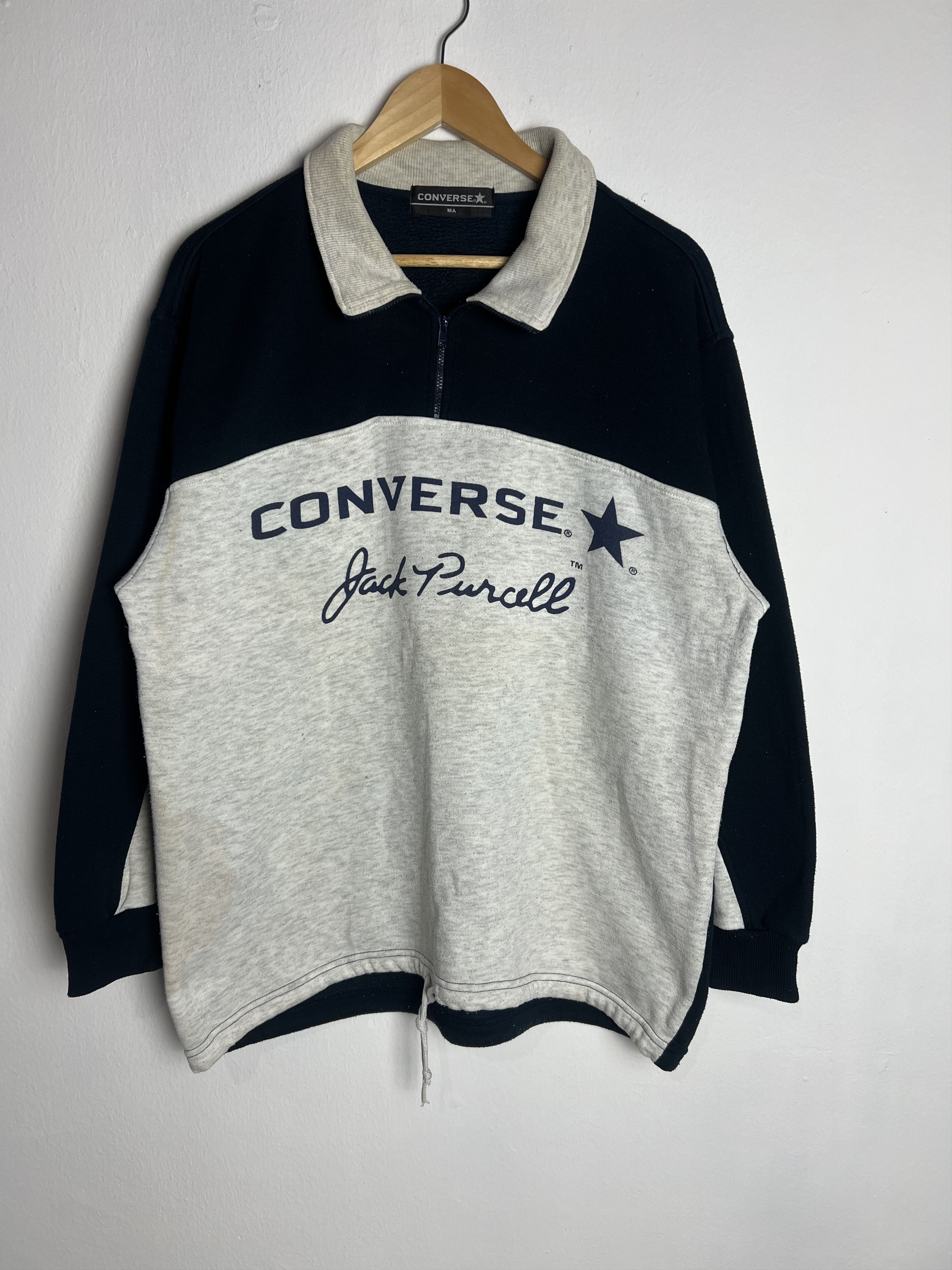 Converse Converse Jack Purcell Quater Zip Sweatshirt Size US L / EU 52-54 / 3 - 1 Thumbnail