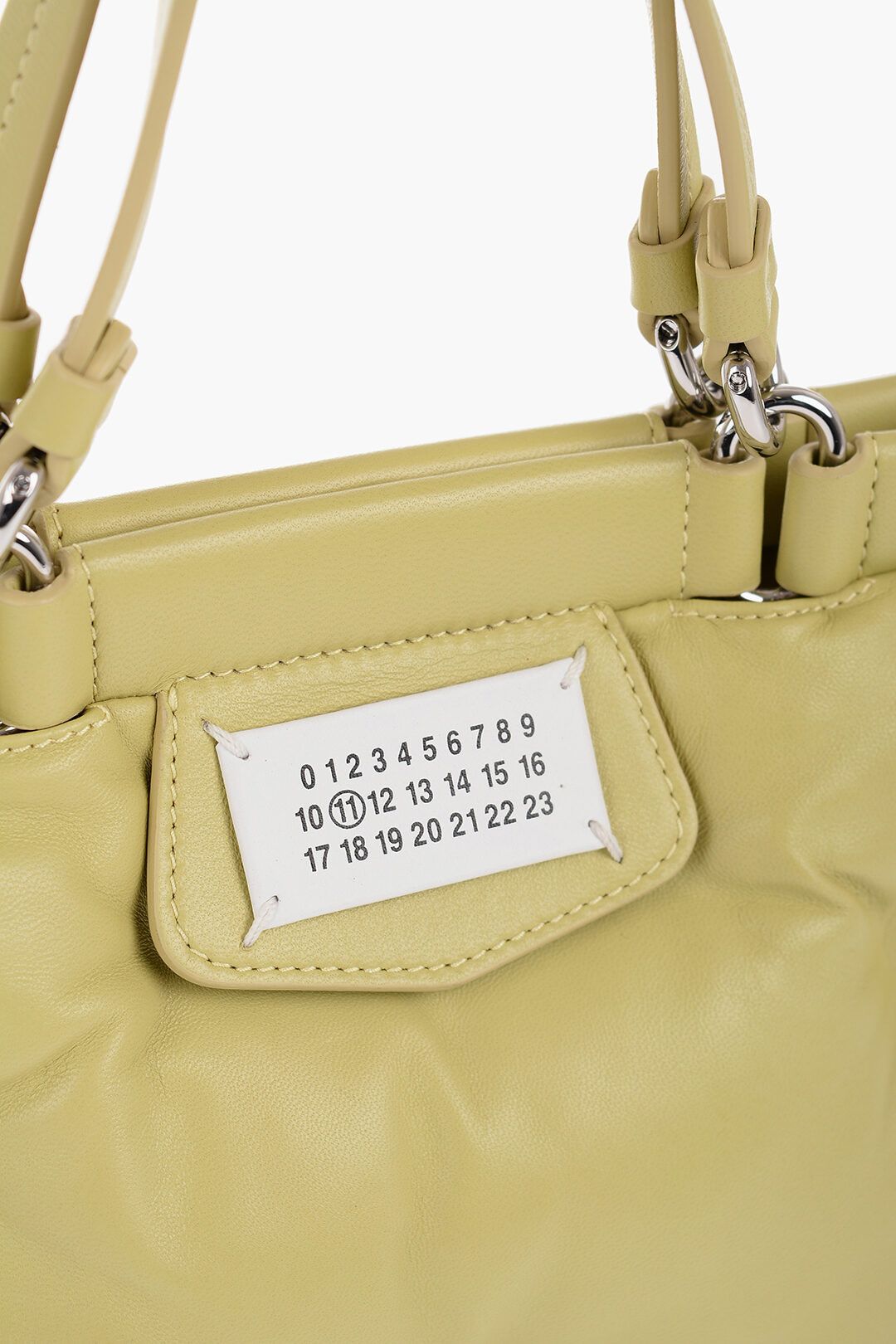 Maison Margiela og1mm1224 Size: OS / Quilted Vegan Leather Handbag in Yellow Size ONE SIZE - 2 Thumbnail