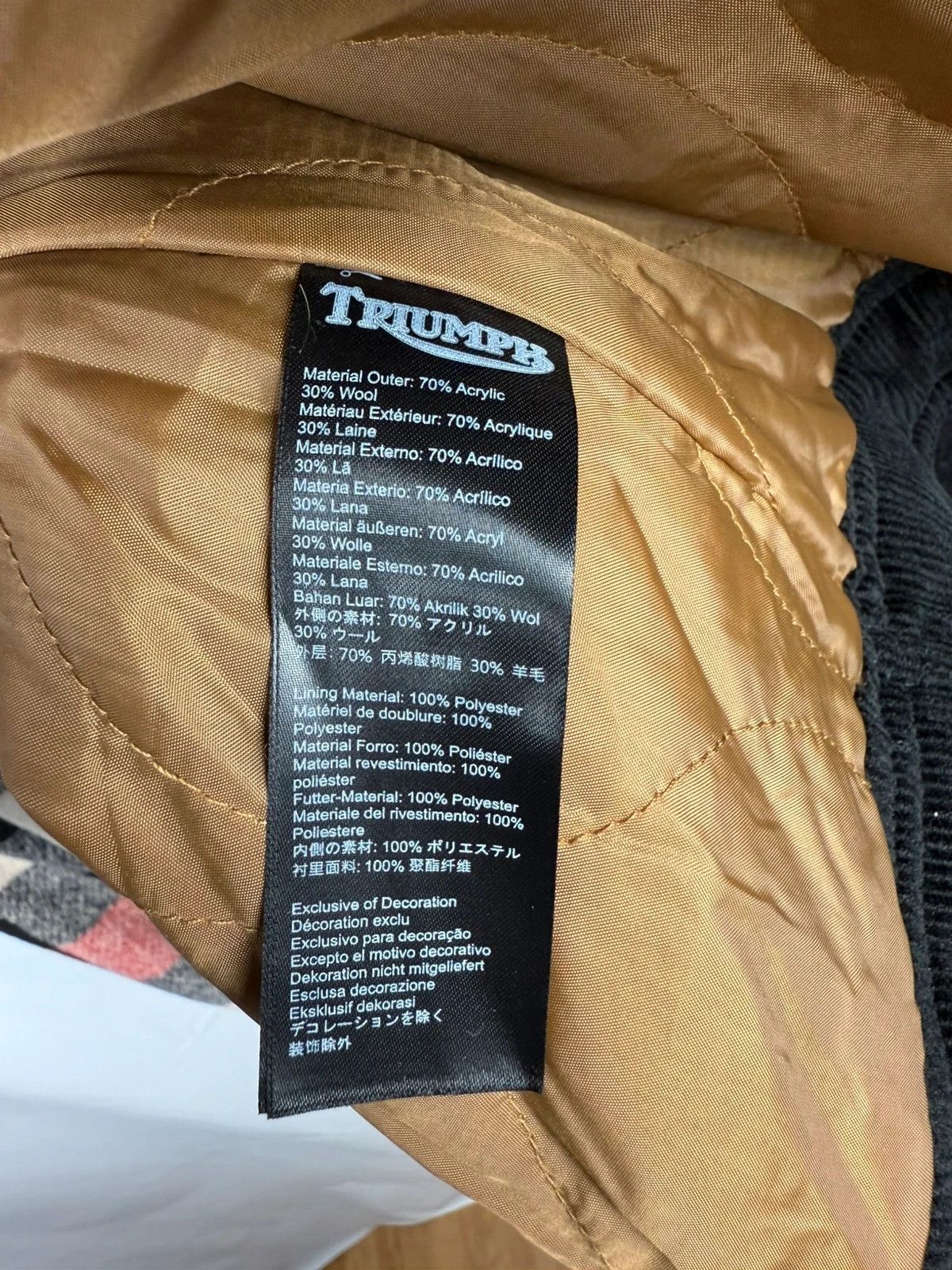 Other Triumph Motorcycles Plaid Wool Bomber Jacket size S Size US S / EU 44-46 / 1 - 14 Thumbnail