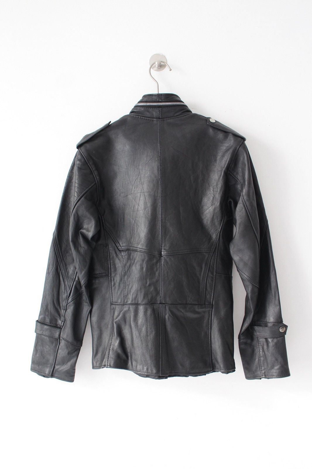 Japanese Brand 2000S BOBBIO “MODA INTERNAZIONALE” LEATHER FIELD JACKET Size US S / EU 44-46 / 1 - 2 Thumbnail