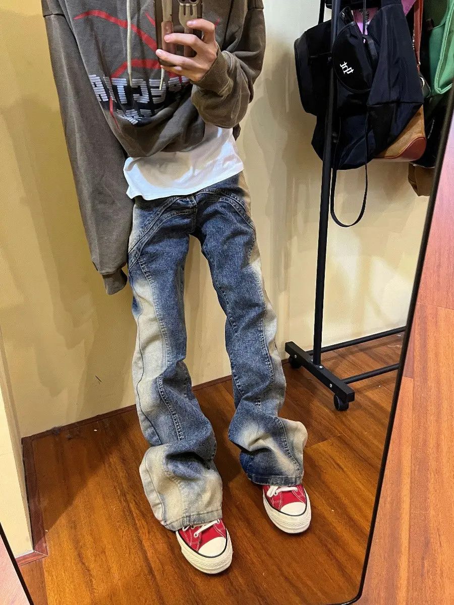 Japanese Brand × Jean Gradient Wash Stacked Denim Jeans Size US 32 / EU 48 - 4 Thumbnail