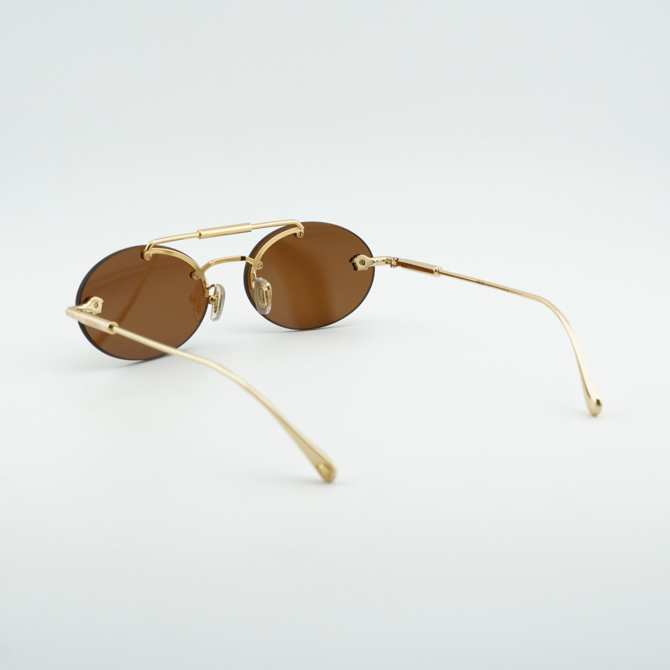 Versace Versace VE2295 1002/73 Sunglasses Gold Oval Frame Size ONE SIZE - 5 Thumbnail