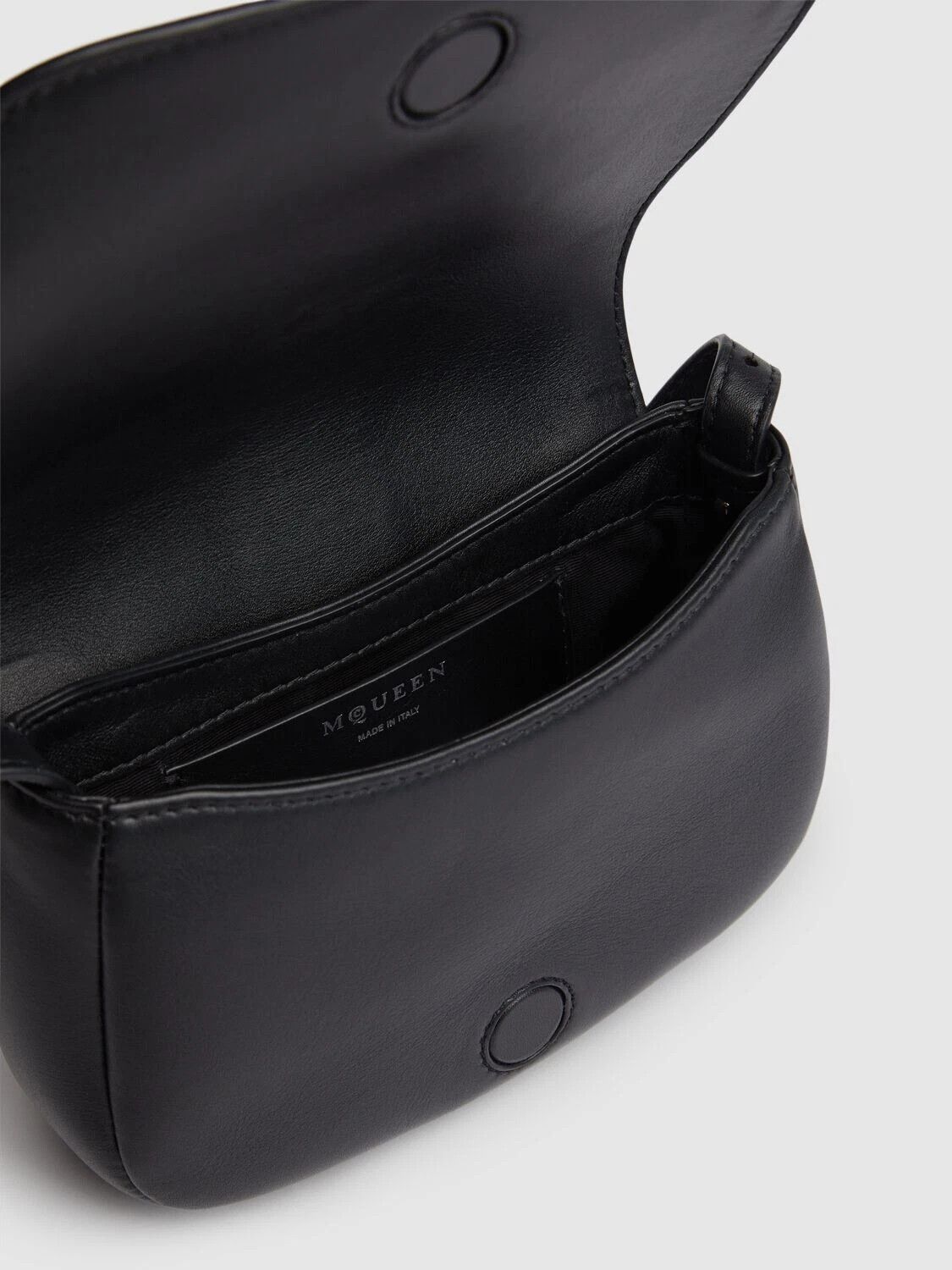 Alexander McQueen MCQUEEN T-Bar Mini Black Leather Shoulder Bag New Auth Size ONE SIZE - 5 Thumbnail