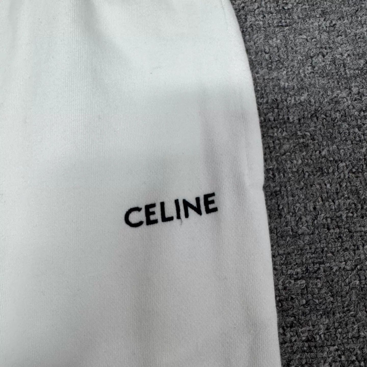 Celine Celine white mini logo cuffed track pants S Size 26" / US 2 / IT 38 - 6 Thumbnail