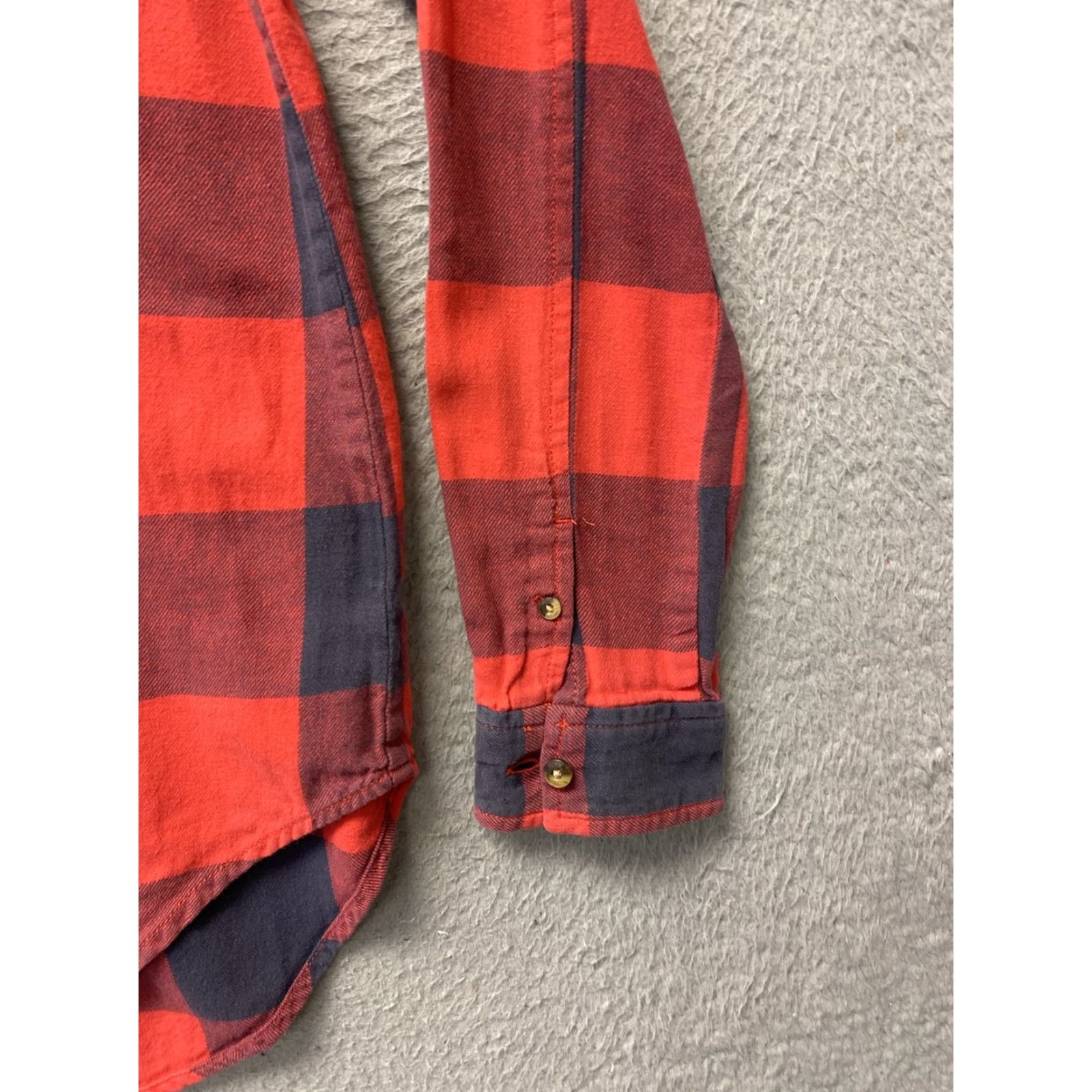 Vans Vans Casual Button-Up Shirt Women's M Red Plaid Long Sleeve Knit Size M / US 6-8 / IT 42-44 - 2 Thumbnail