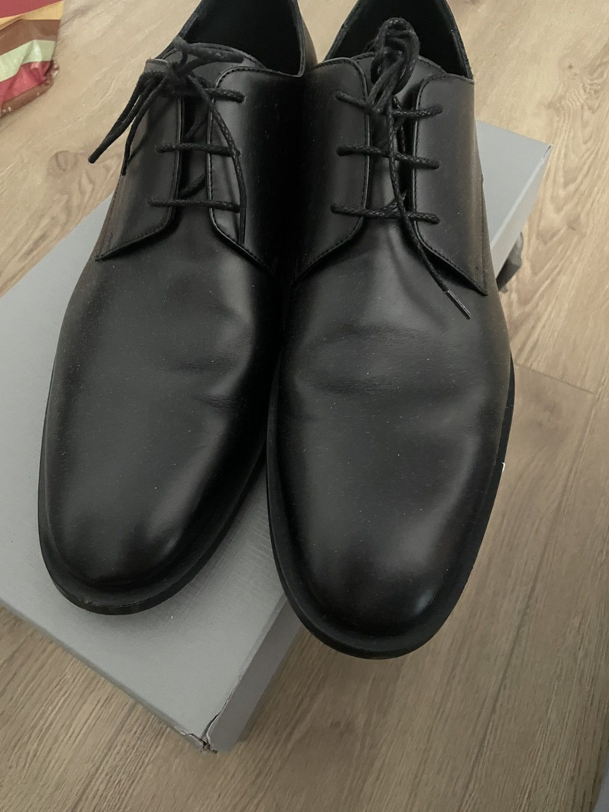 image of Balenciaga Wall Street Derbys Shoes in Black, Men's (Size 12)