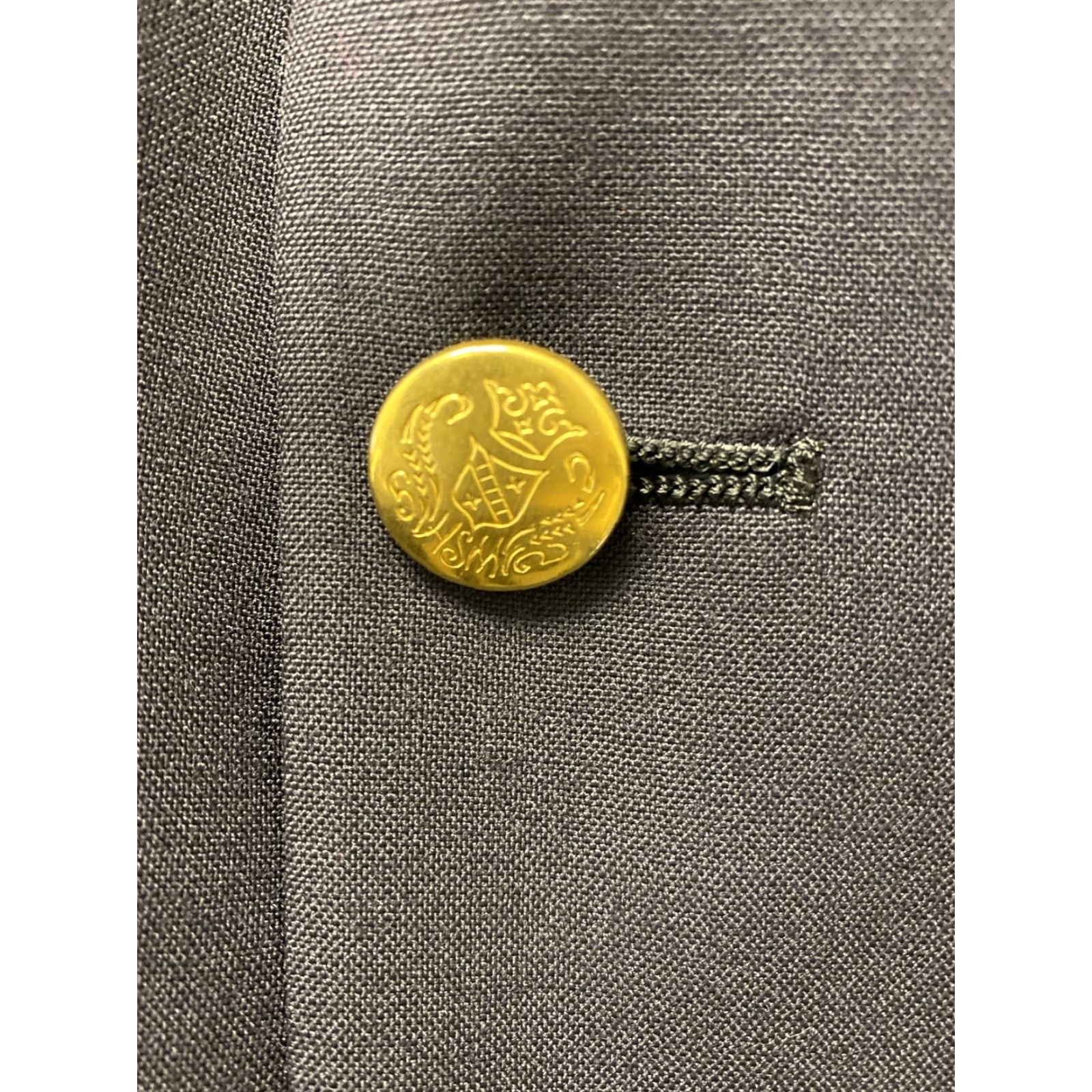 Hart Schaffner Marx Hart Schaffner Marx Blazer Navy Blue Wool Two Gold Buttons Mens 41 Regular Blue Gold Buttons Notch Lapel Single-Breasted Two-Button Front Vintage No Size 42R - 7 Thumbnail