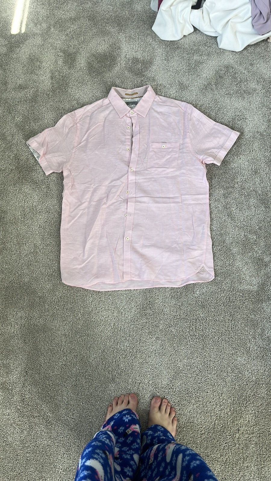 Ted Baker Ted Baker London Light Pink Button down shirt Size US M / EU 48-50 / 2 - 1 Thumbnail