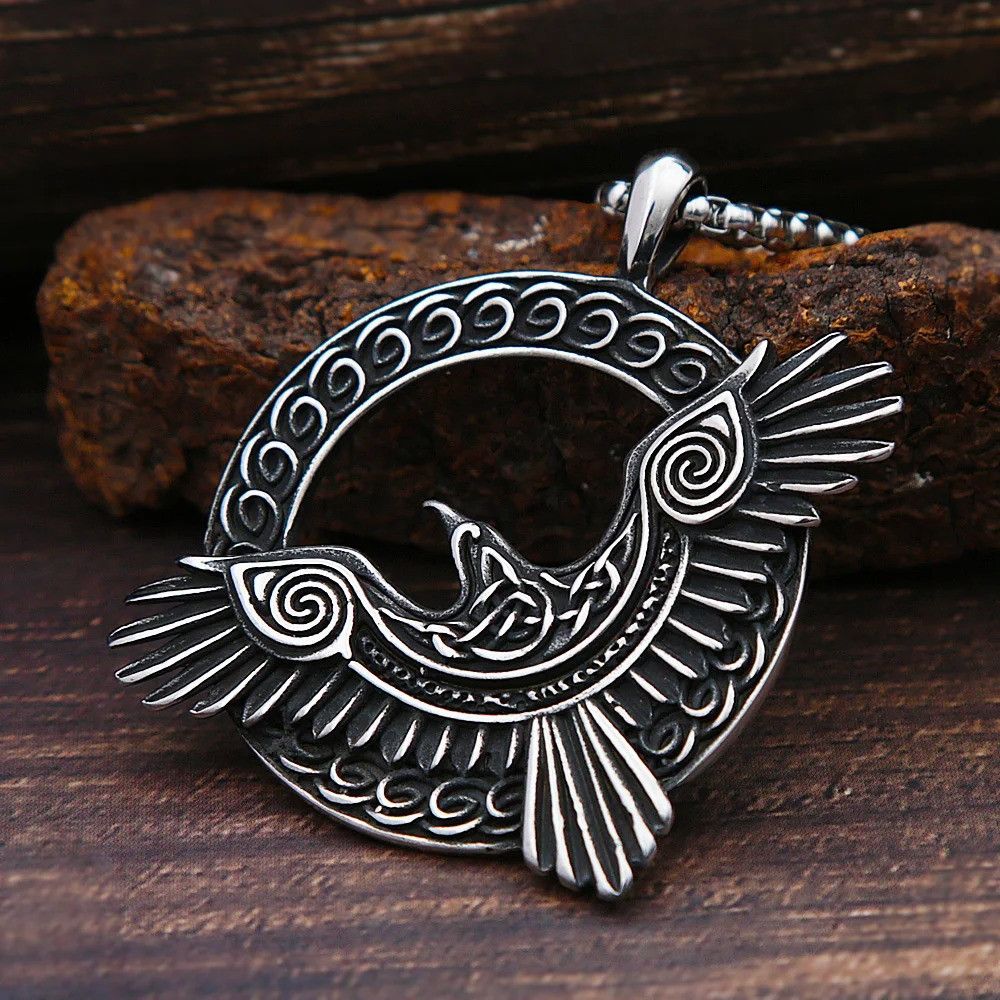 Other Vintage Nordic Raven Pendant Necklace Size ONE SIZE - 2 Thumbnail