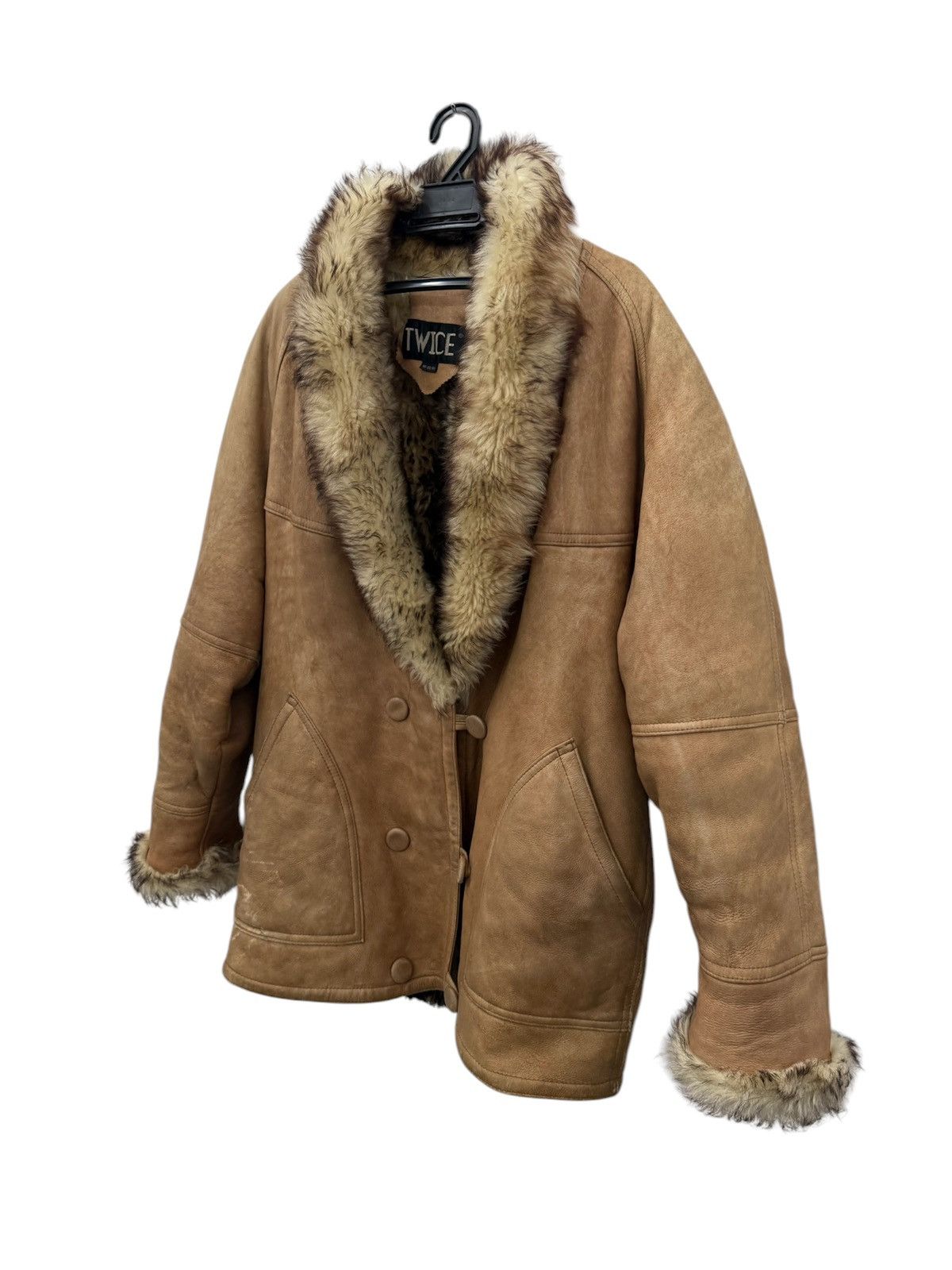 Genuine Leather × Waste(twice) TWICE SHEEPSKIN COAT DOUBLE POCKET FUR JACKET Size US L / EU 52-54 / 3 - 3 Thumbnail