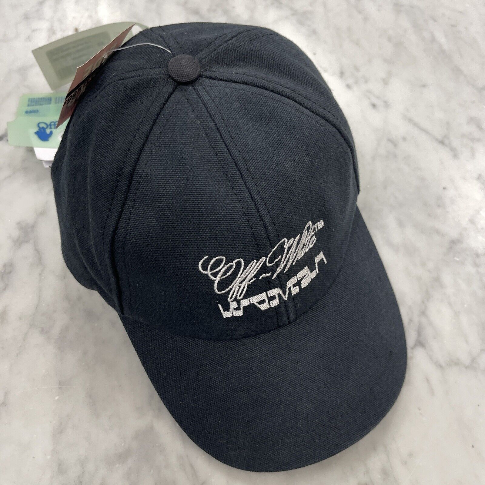 Off-White Off White Woman Logo Cap Strapback Hat Black White \ H1 Size ONE SIZE - 6 Thumbnail