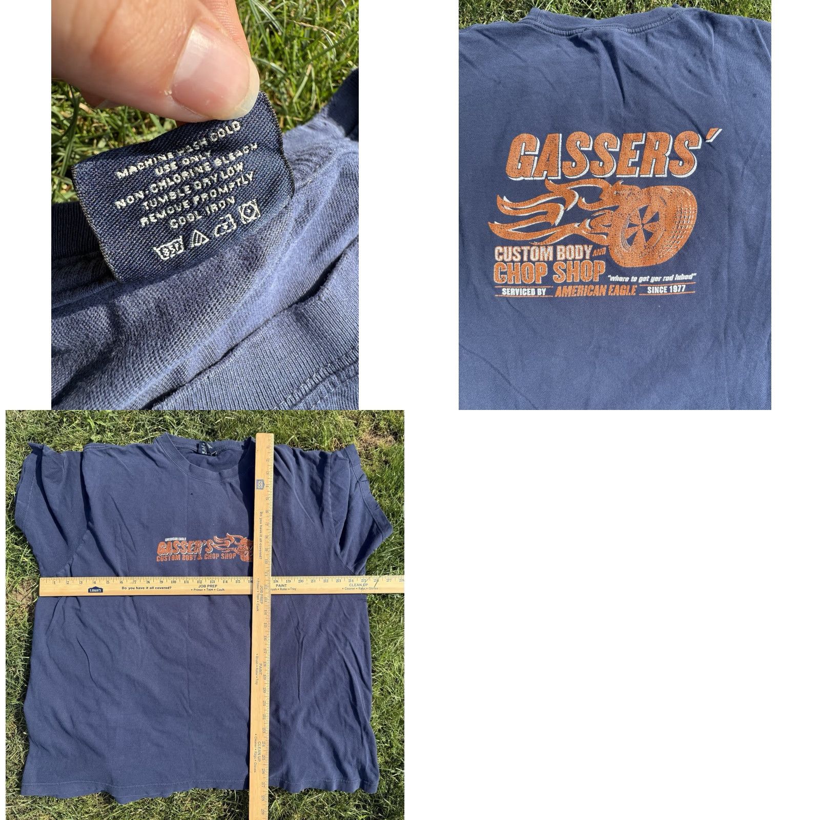 American Eagle Outfitters American Eagle T-Shirt Mens XL Gassers Chop Shop Motorcycle Vintage Y2K Logo Size US XL / EU 56 / 4 - 8 Thumbnail