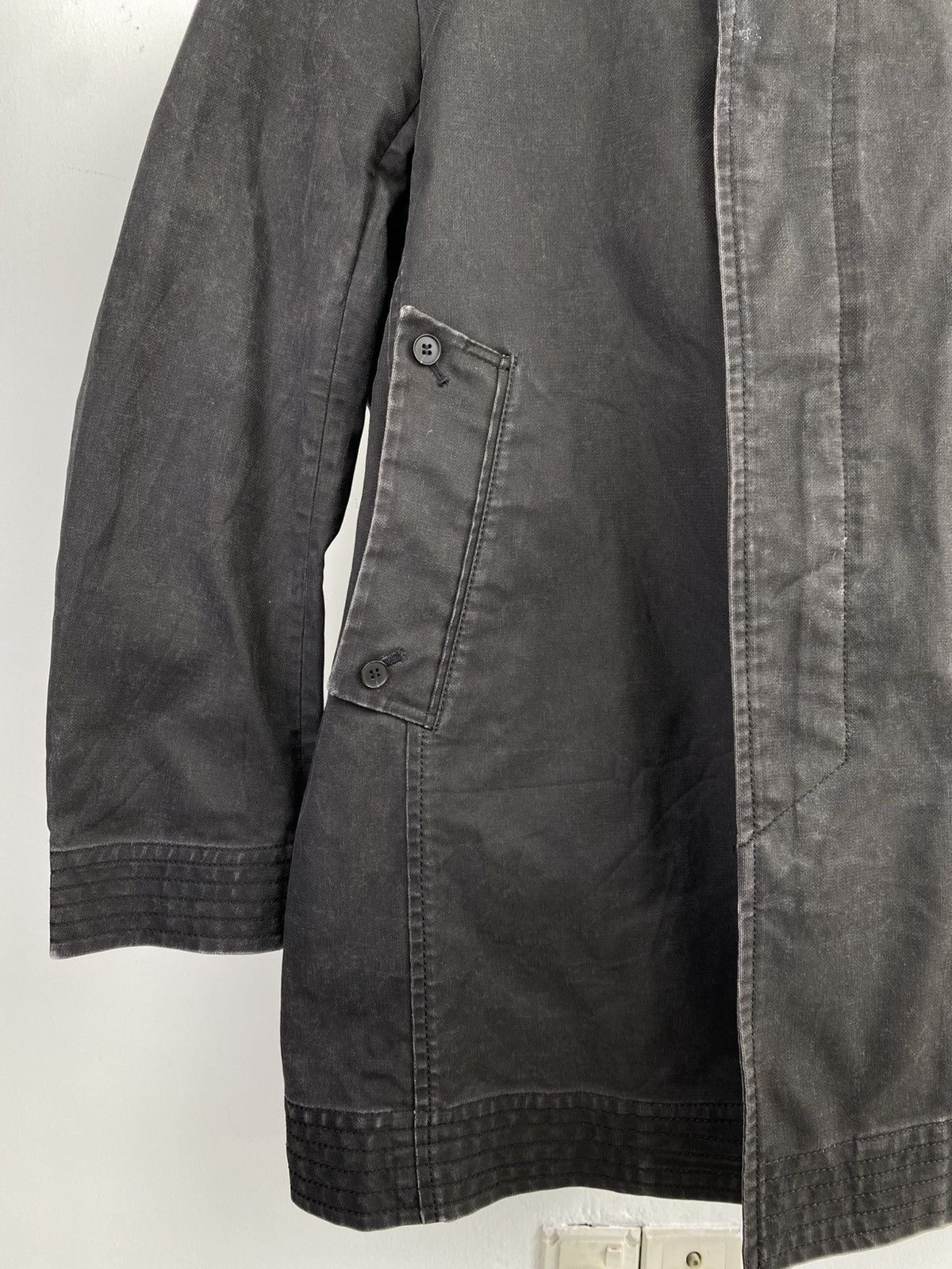 Yohji Yamamoto 90's AAR by Yohji Yamamoto Distressed Black Coat Size US M / EU 48-50 / 2 - 2 Thumbnail