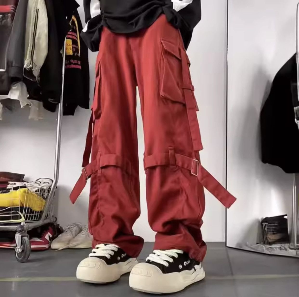 Japanese Brand × Vintage American Style Vintage Wide-leg Loose-fit Casual Street Pant Size US 30 / EU 46 - 3 Thumbnail