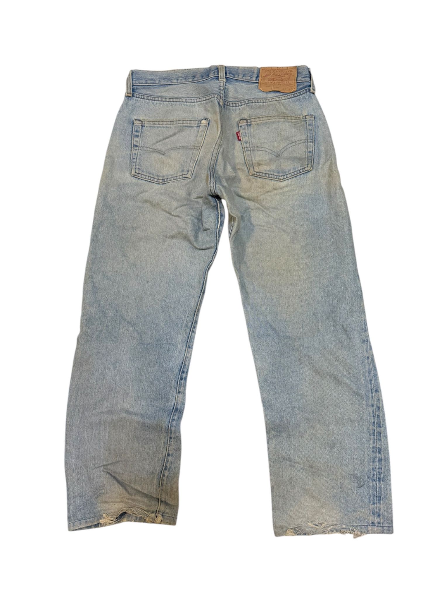 Vintage Vintage 80s Levi's 501 Selvedge Made in USA Thrashed Dirty Size US 28 / EU 44 - 2 Thumbnail